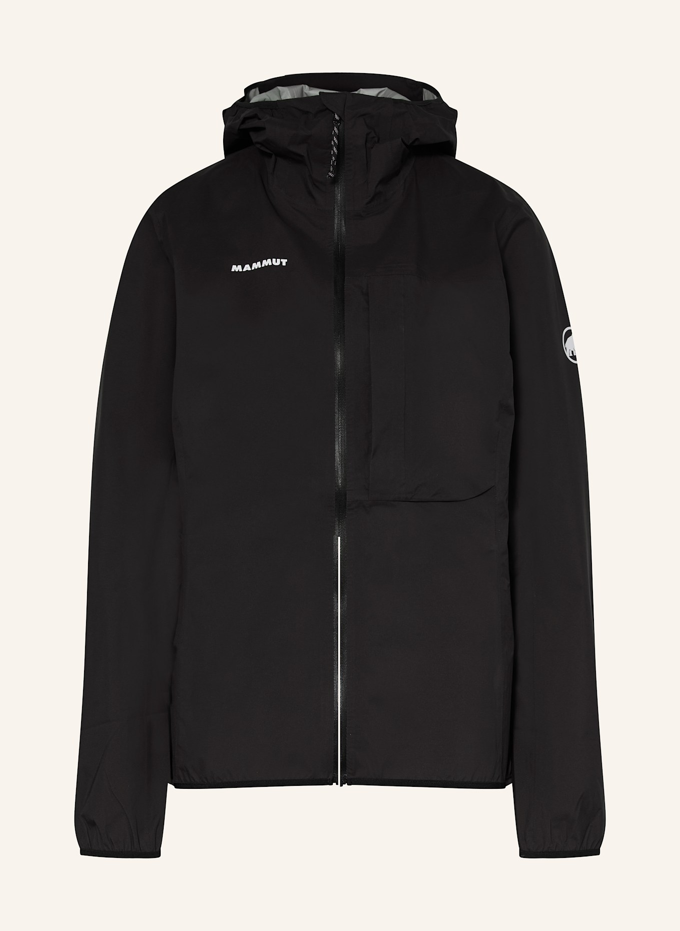 MAMMUT Hardshellová bunda DUCAN LIGHT: ČERNÁ