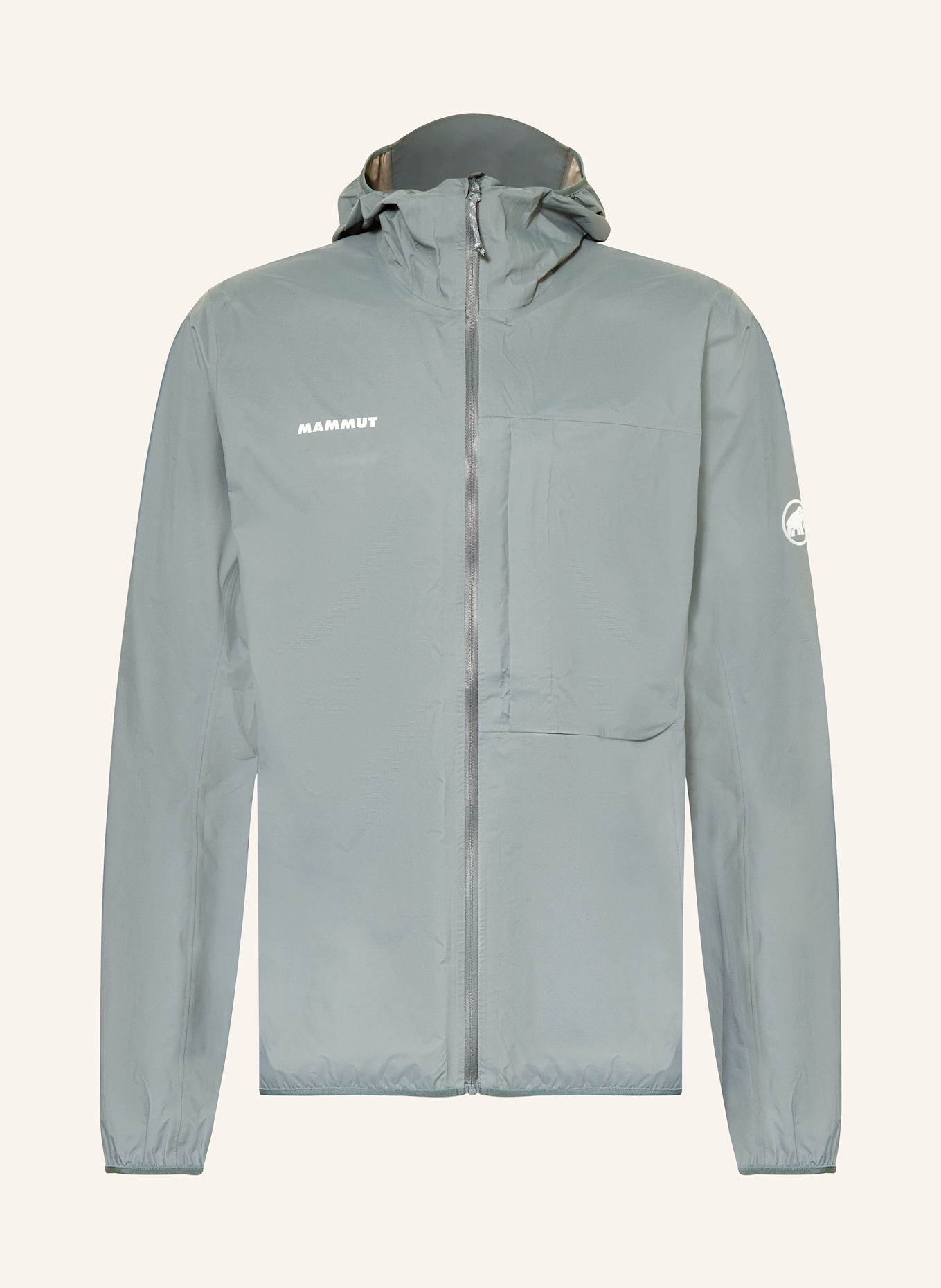MAMMUT Hardshellová bunda DUCAN LIGHT: ČERNOŠEDÁ
