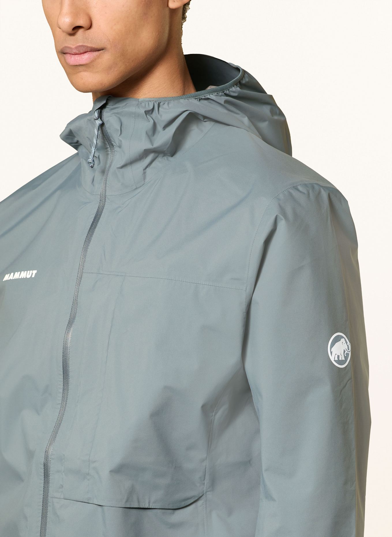 MAMMUT Hardshellová bunda DUCAN LIGHT: ČERNOŠEDÁ