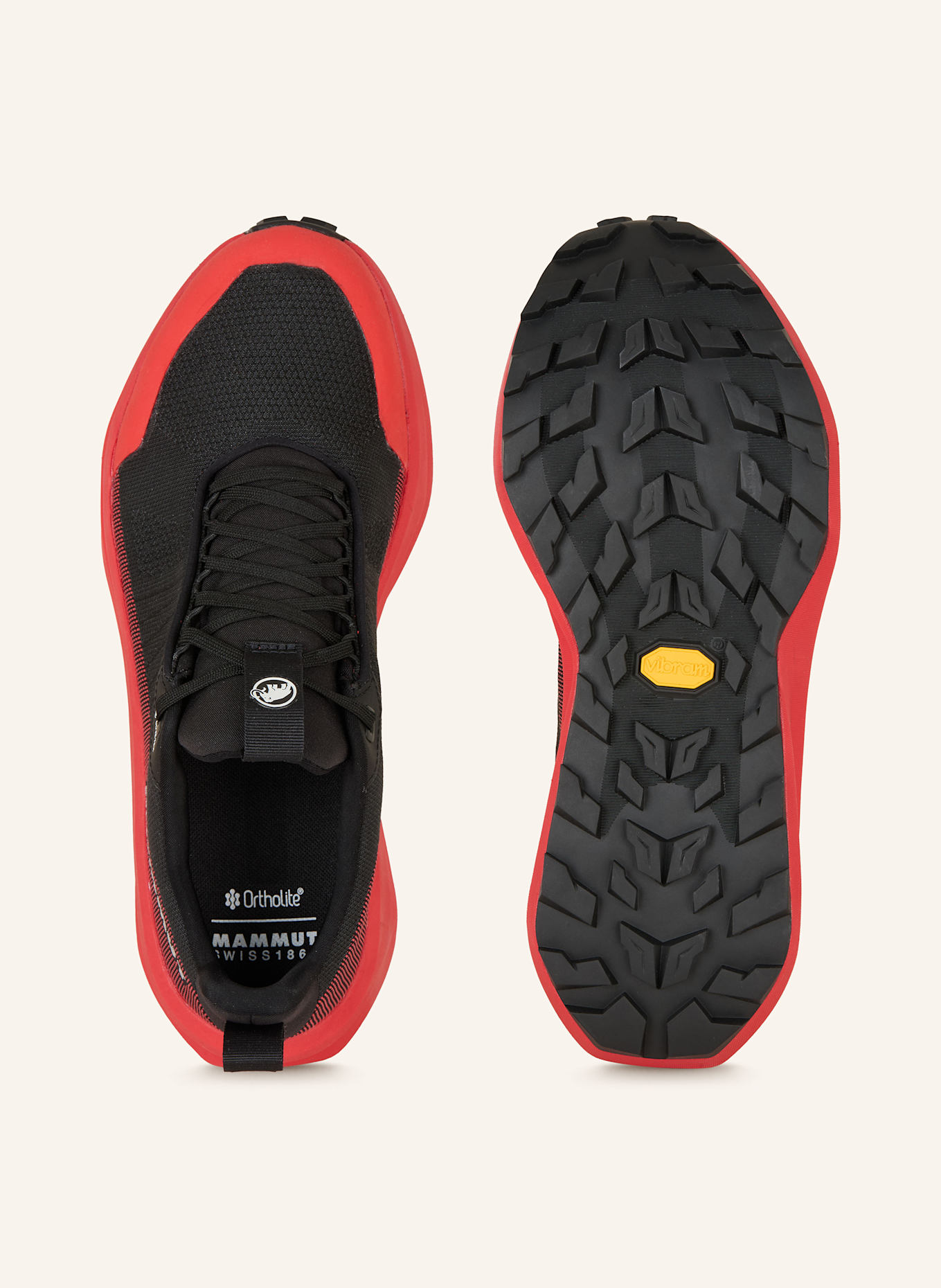 MAMMUT Turistické boty AENERGY MTN LOW GTX: ČERNÁ/ ČERVENÁ