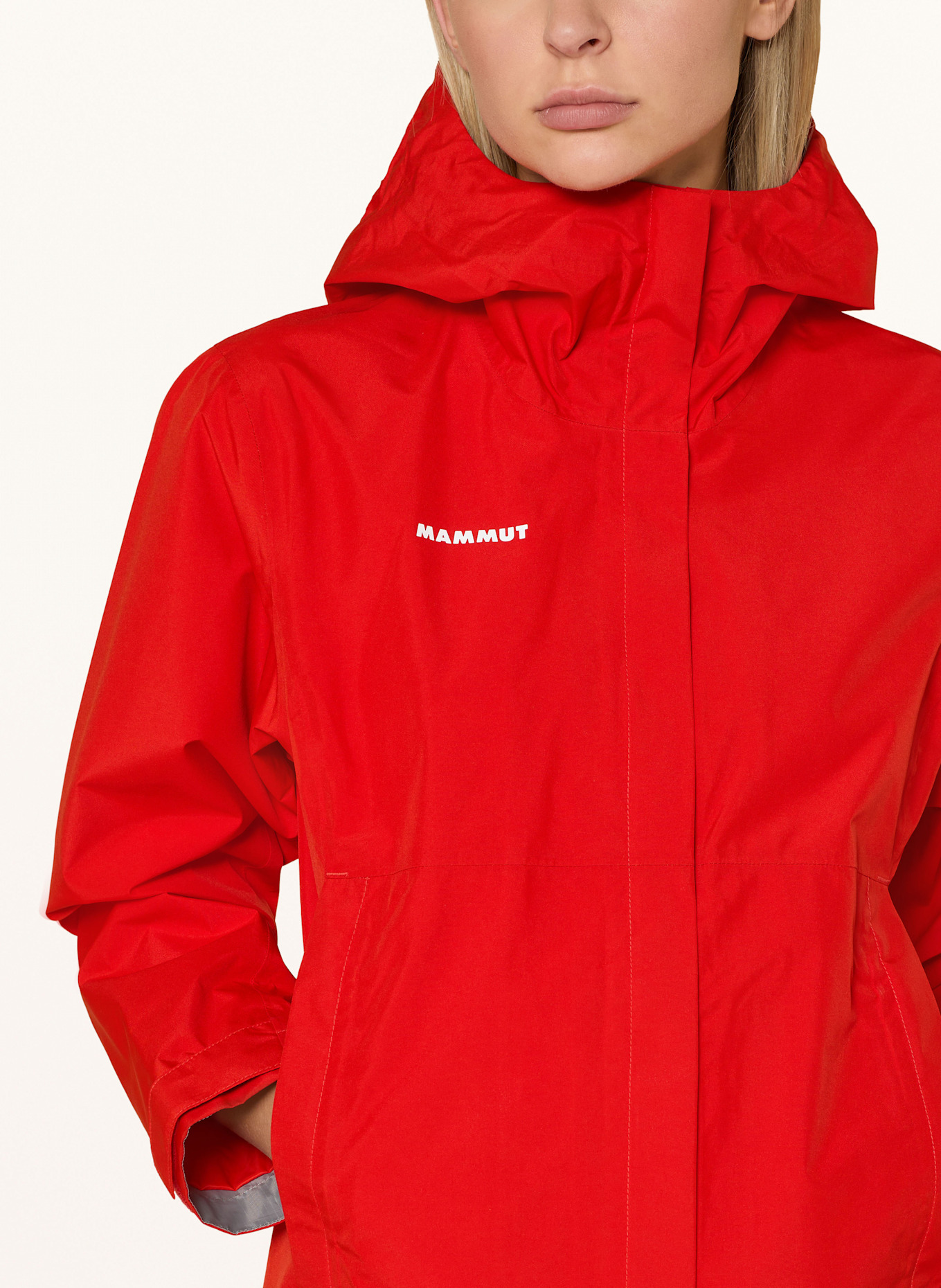 MAMMUT Funkční bunda TREELINE LIGHT HS HOODED: ČERVENÁ