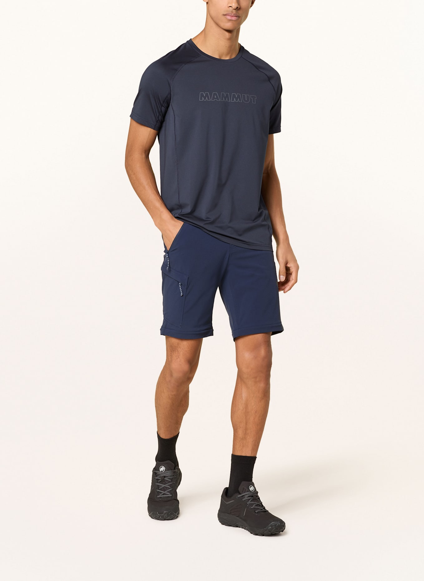 MAMMUT Zip-off kalhoty RUNBOLD IV ZIP OFF: TMAVĚ MODRÁ