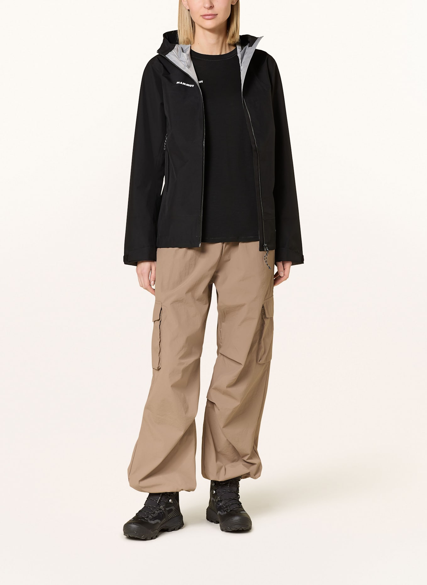 MAMMUT CRATER LIGHT HS HOODED hardshell jacket, Color: BLACK (Image 2)