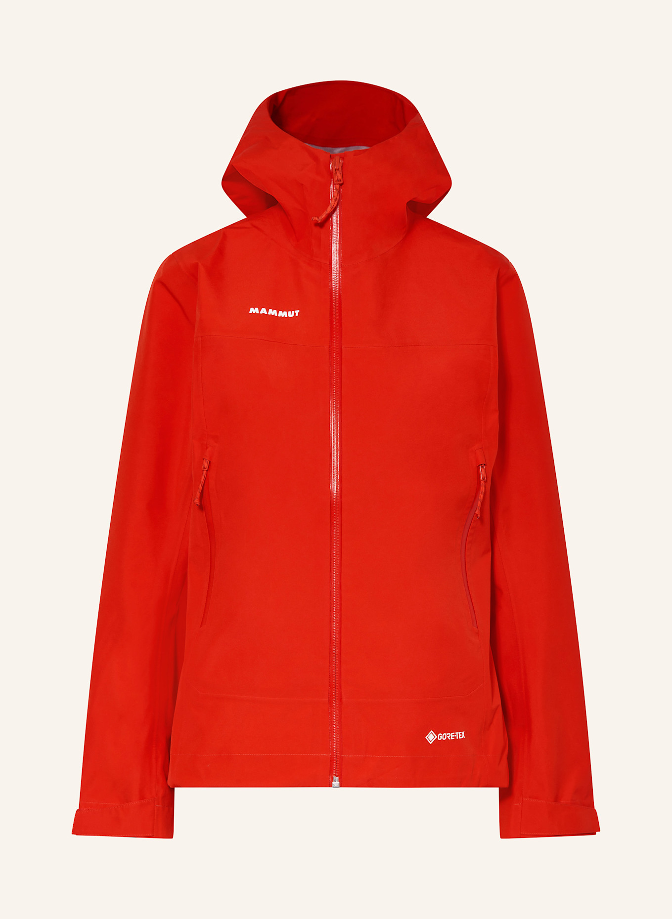 MAMMUT Hardshellová bunda CRATER LIGHT HS HOODED: ČERVENÁ