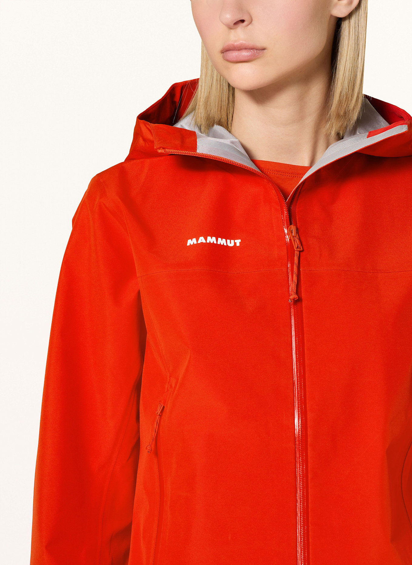 MAMMUT Hardshellová bunda CRATER LIGHT HS HOODED: ČERVENÁ