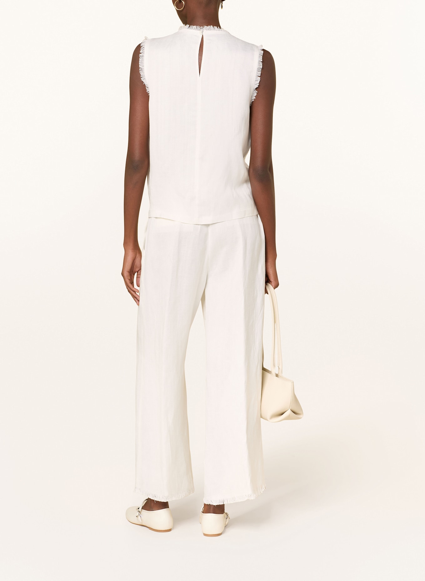 ANTONELLI firenze TORRES Marlene trousers with linen in white