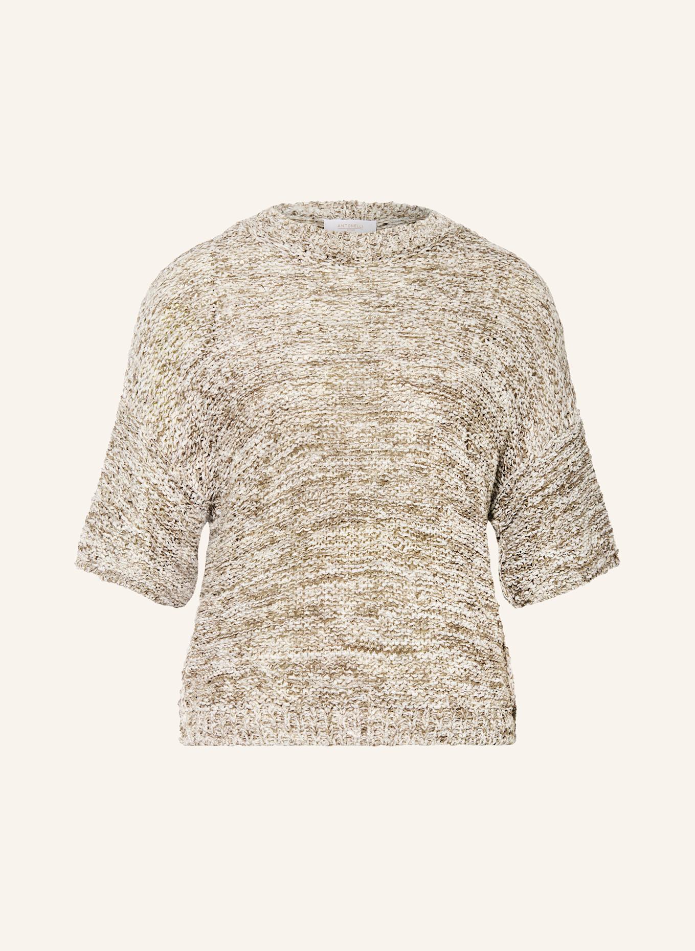 ANTONELLI firenze Úpletové tričko BUNNY: ČERNOŠEDÁ / KRÉMOVÁ