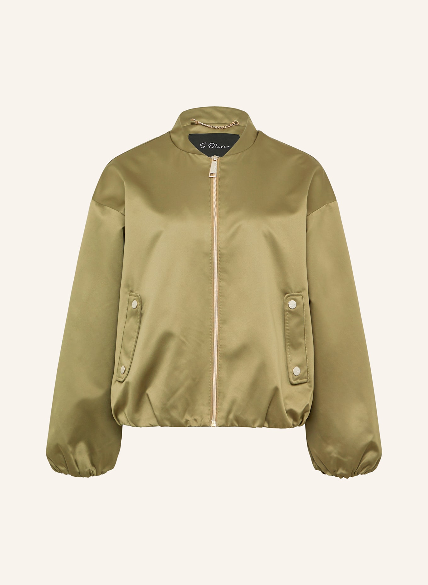 s.Oliver BLACK LABEL Blouson en satin: VERT