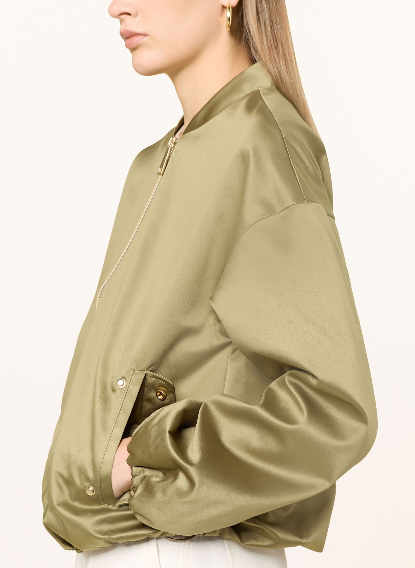 s.Oliver BLACK LABEL Blouson en satin: VERT
