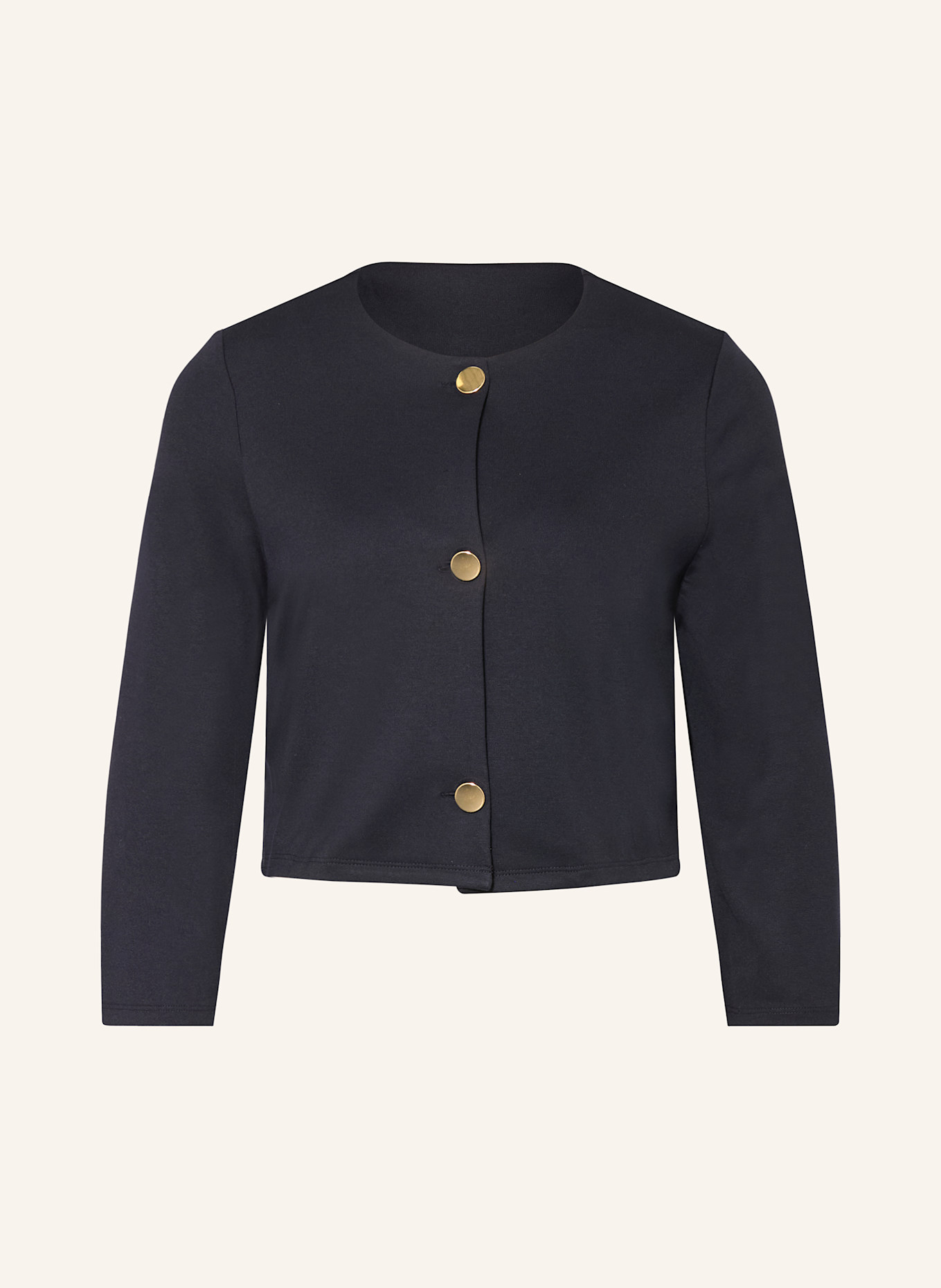 s.Oliver BLACK LABEL Jerseybolero mit 3/4-Arm: DUNKELBLAU