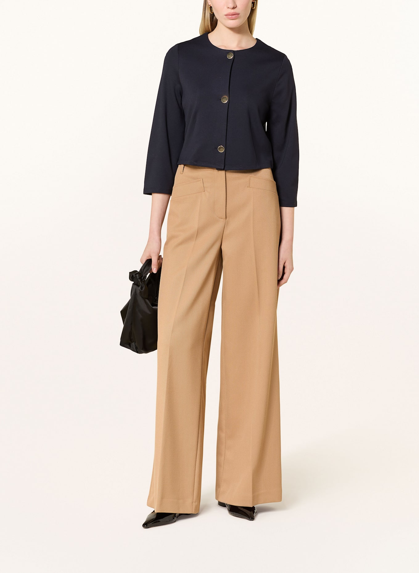 s.Oliver BLACK LABEL Jerseybolero mit 3/4-Arm: DUNKELBLAU