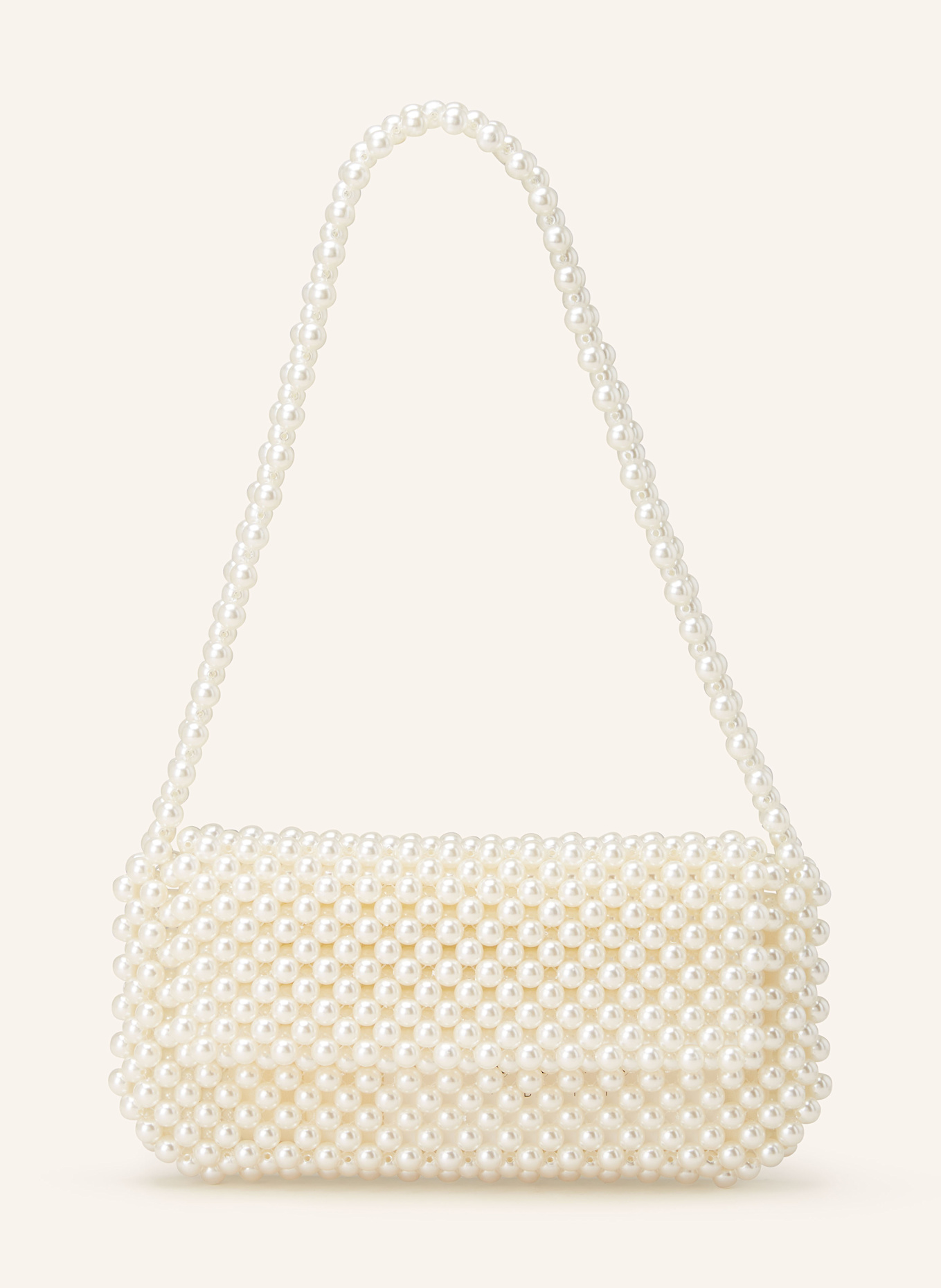 0711 TBILISI Schultertasche CLOVER mit Schmuckperlen, Farbe: ECRU (Bild 1)