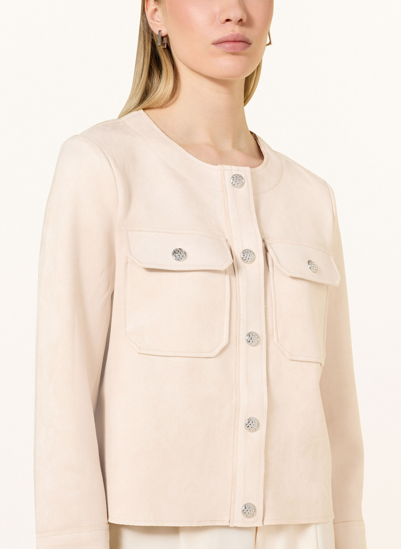 CARTOON Jacket in leather look: CREAM