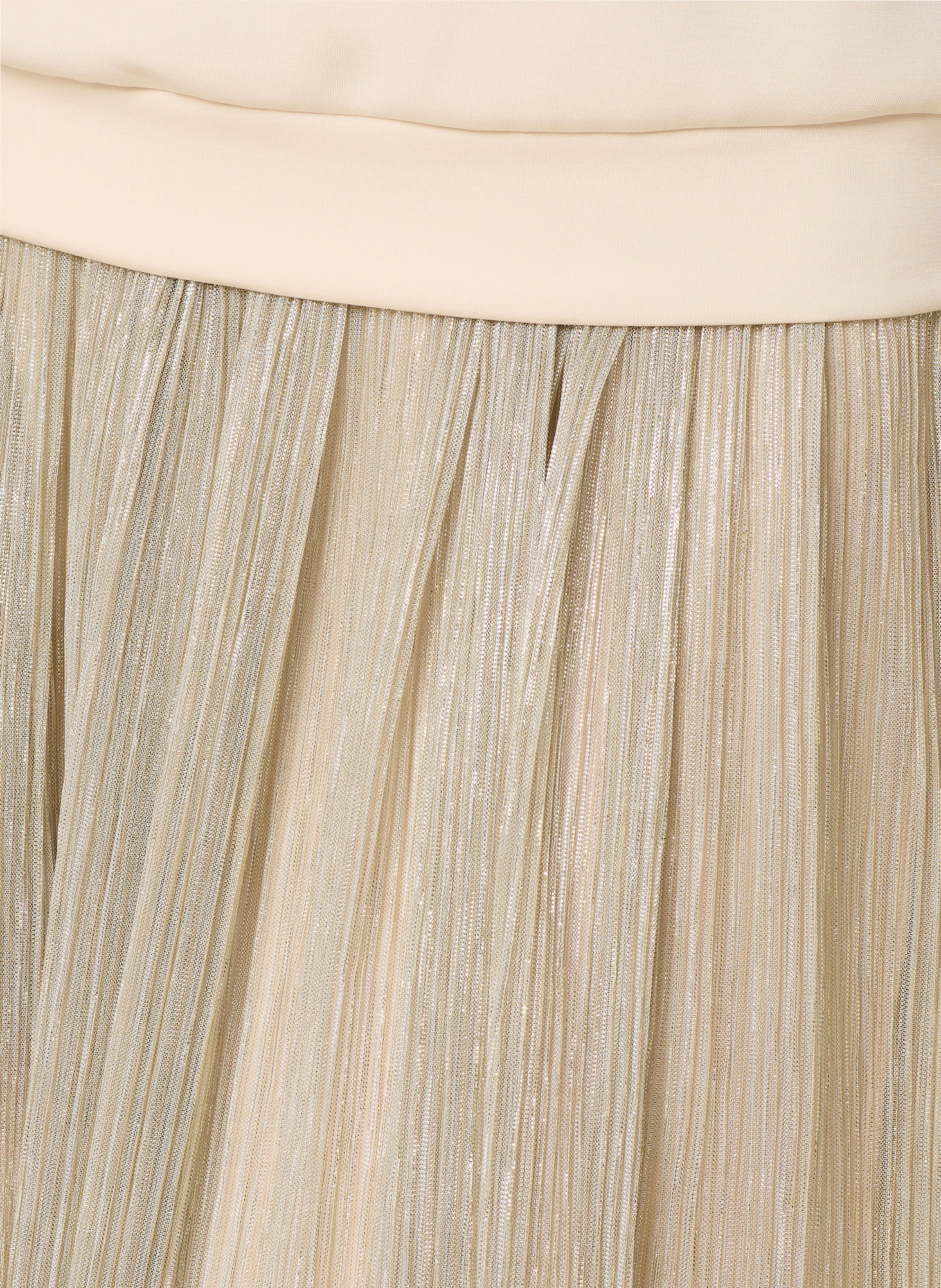 CARTOON Set: Dress with pleats and sweatshirt: ECRU / SILVER