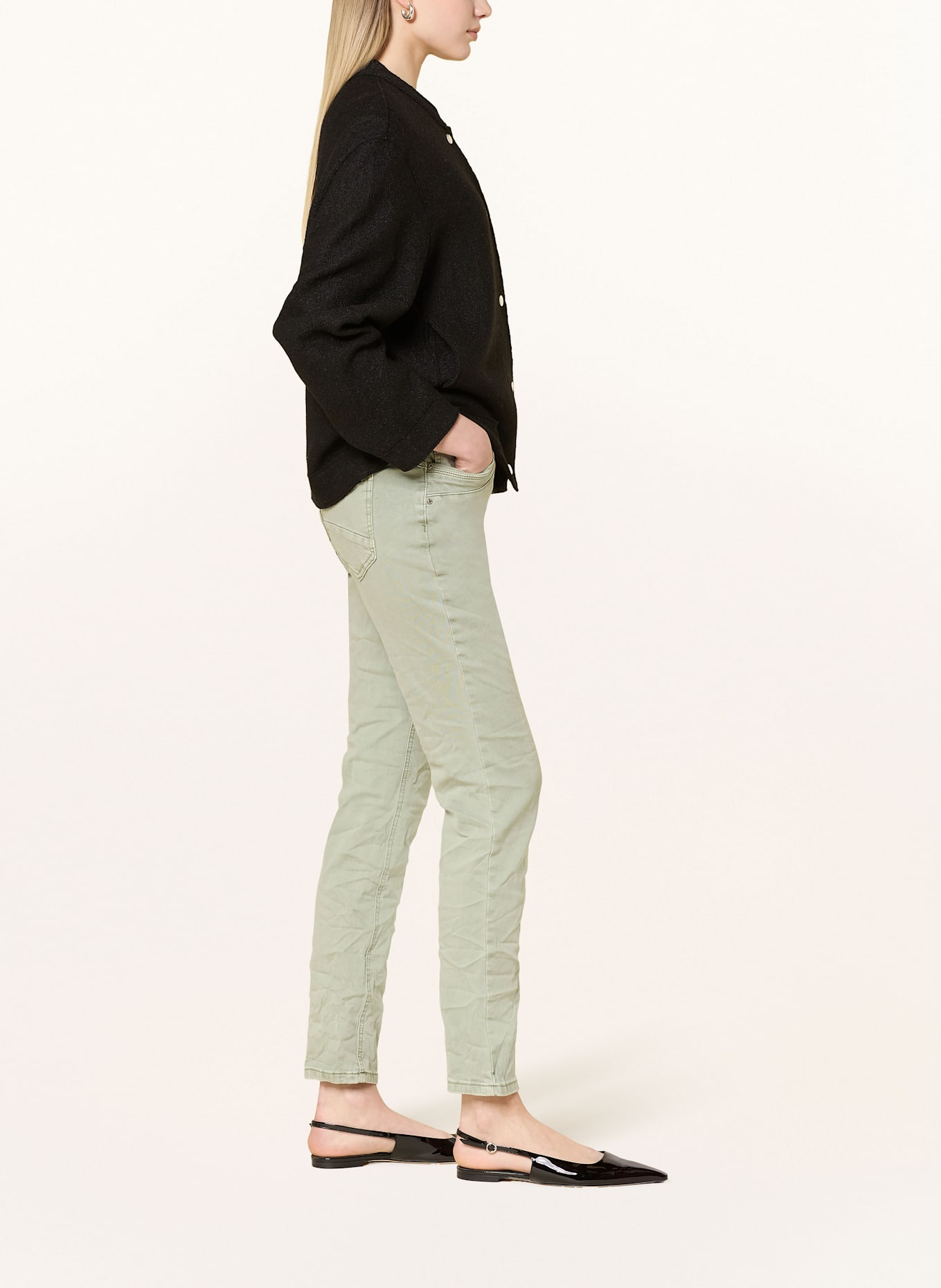 CARTOON Džíny Relaxed Fit: OLIVOVÁ