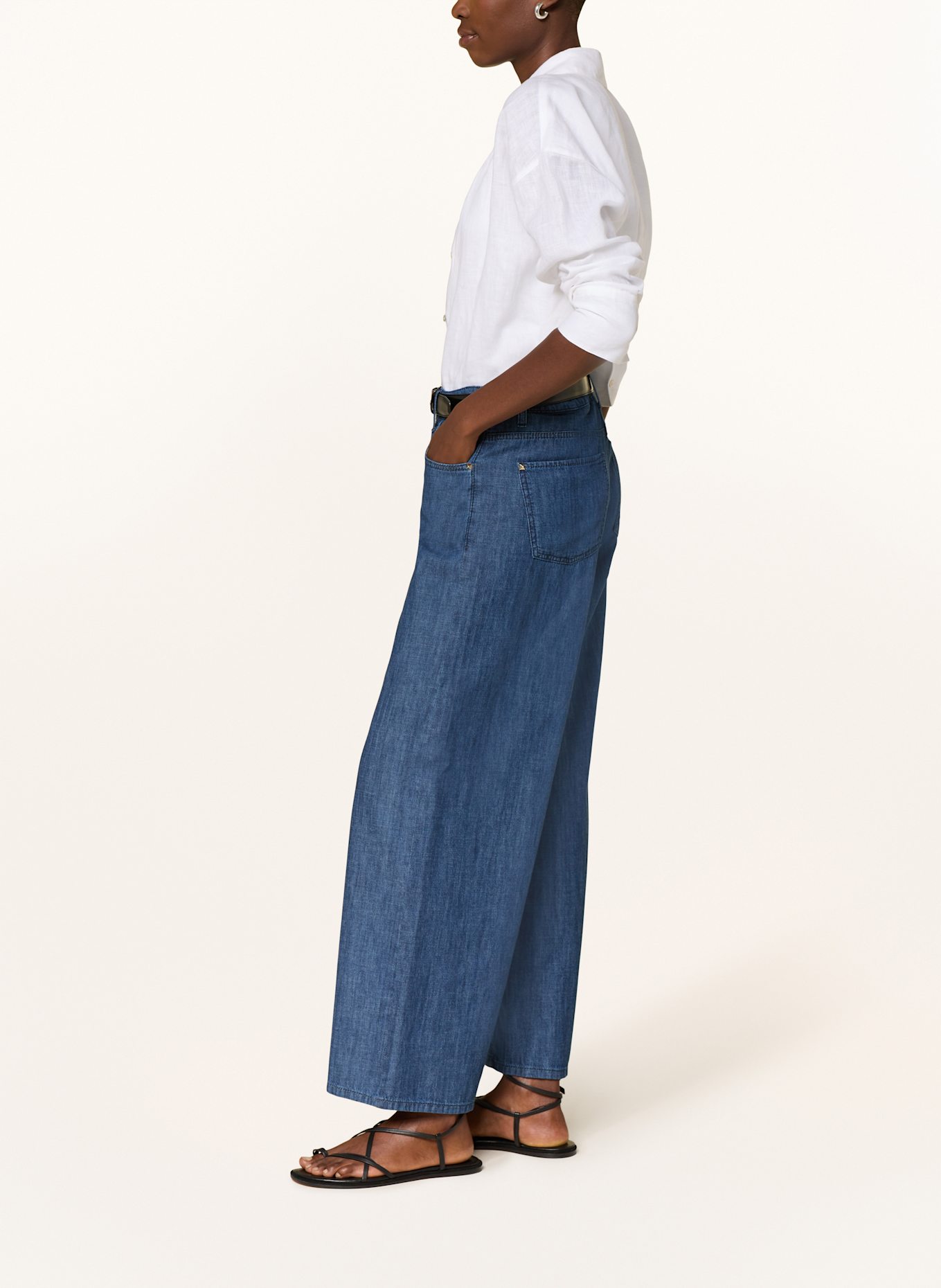 CAMBIO Wide leg jeans: 5003 eco exclusive dark