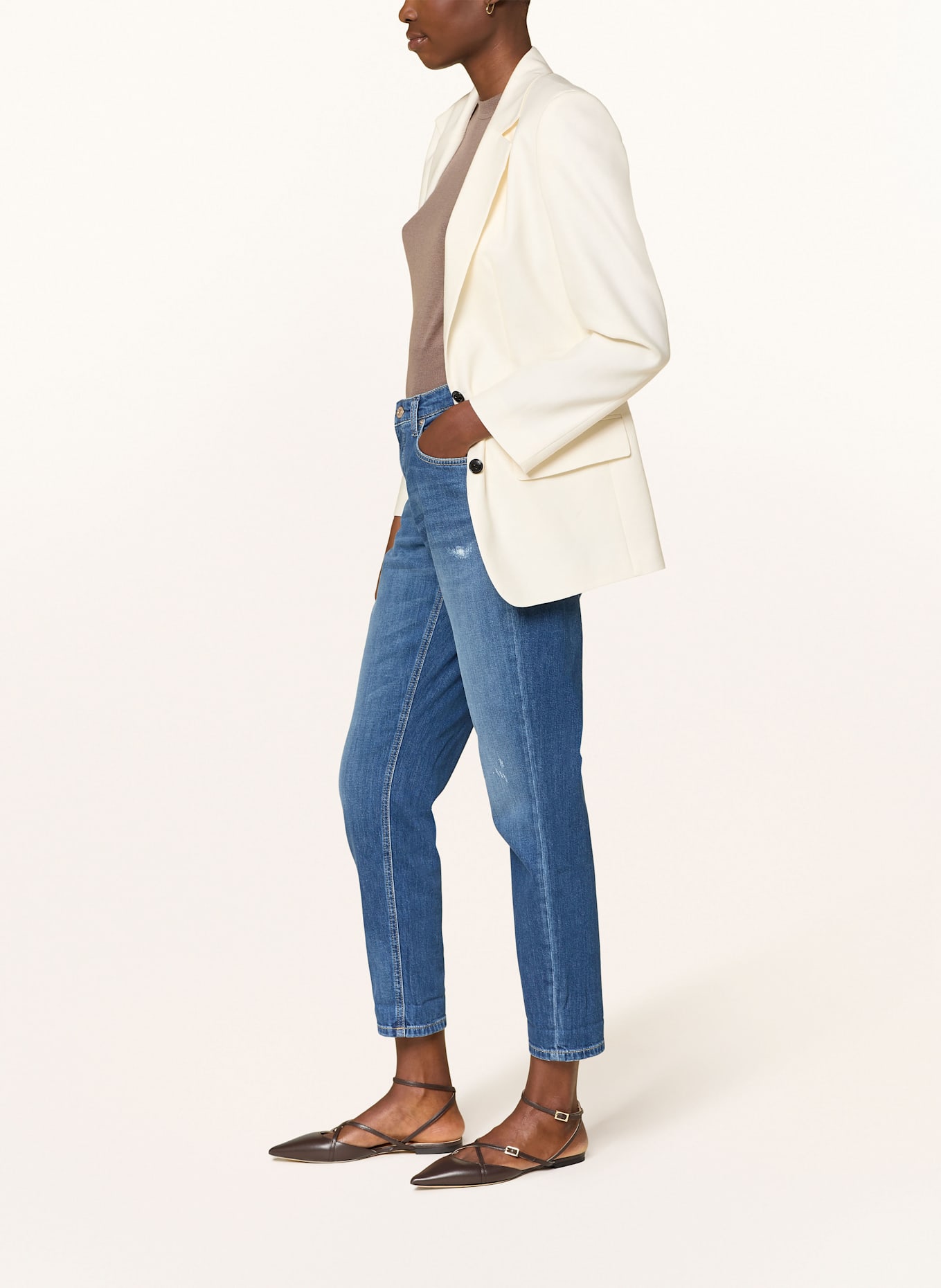 CAMBIO Boyfriend jeans KERRY: 5166 eco dark destroyed