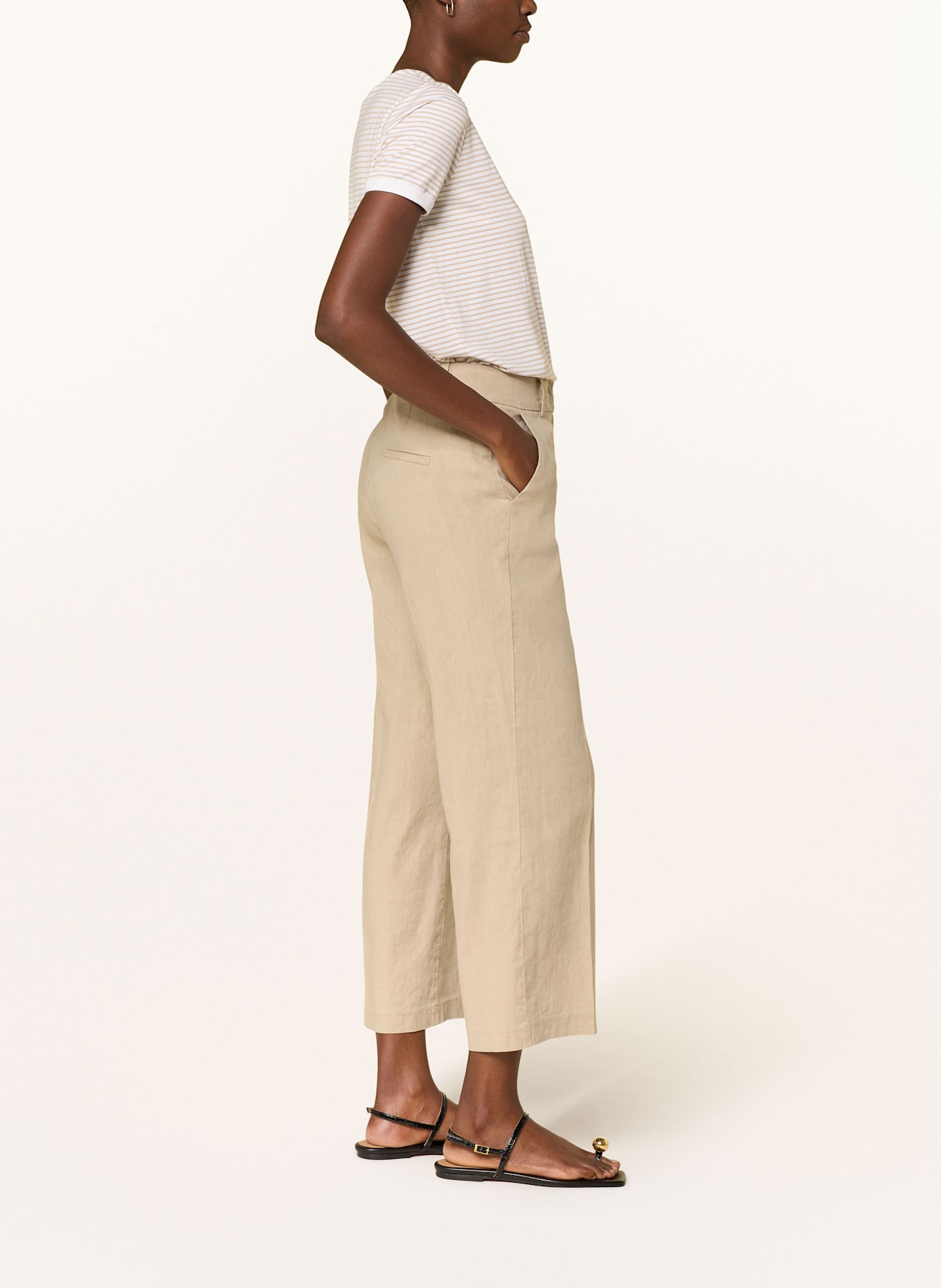 CAMBIO 7/8-Chino CALIFORNIA mit Leinen, Farbe: BEIGE (Bild 4)