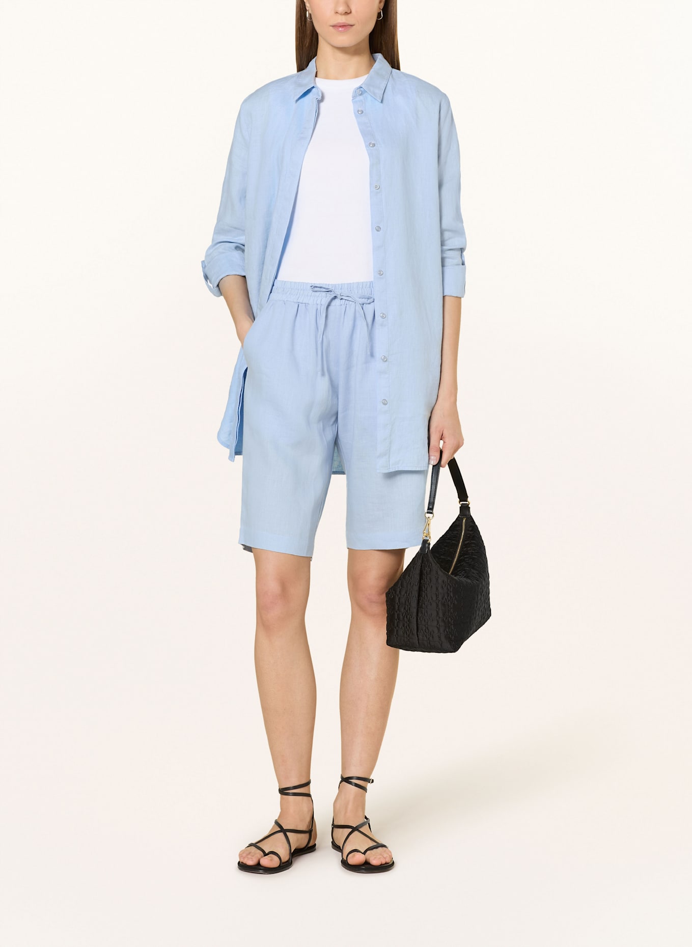 lilienfels Hemdbluse aus Leinen: HELLBLAU