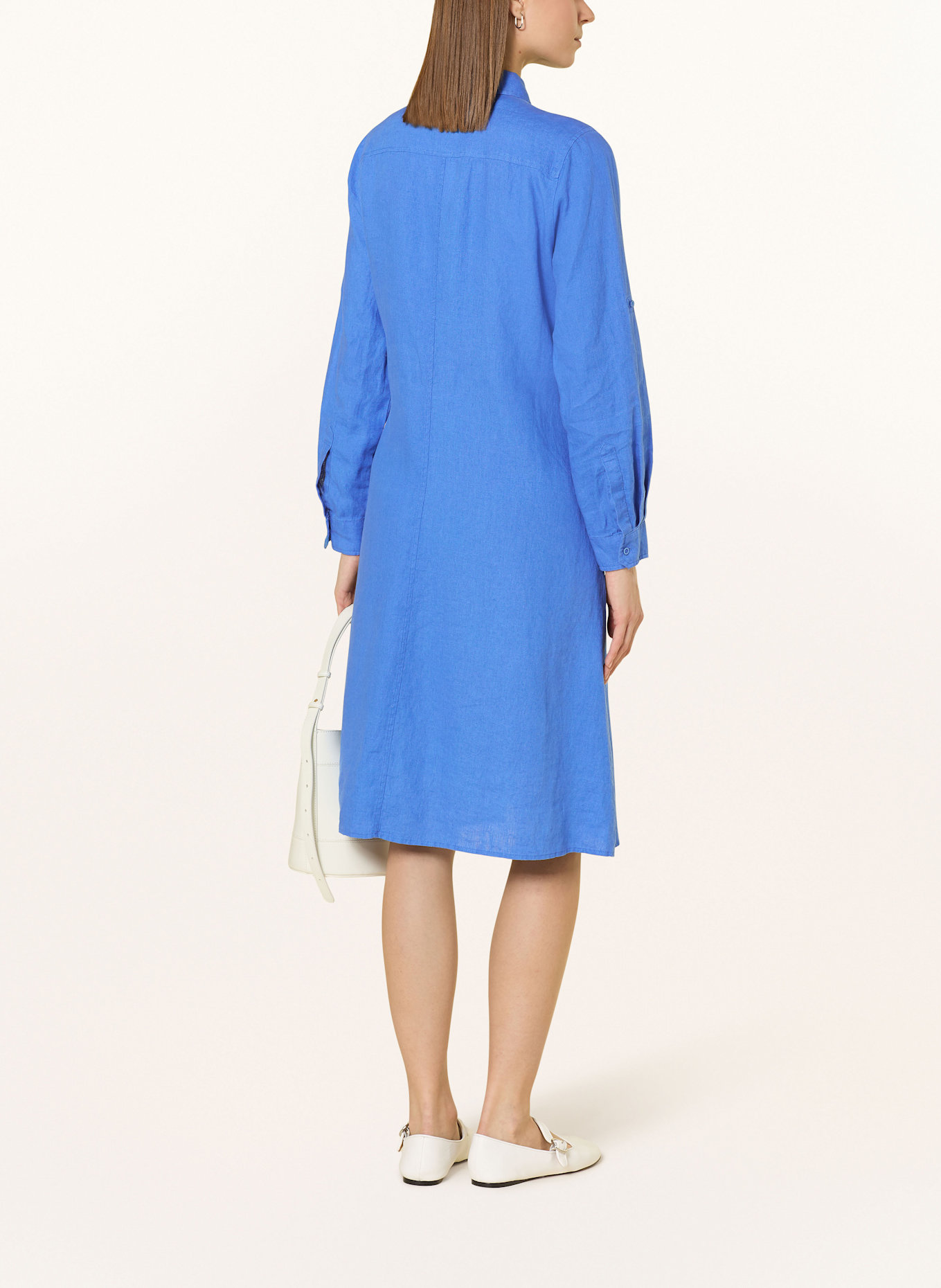 lilienfels Hemdblusenkleid aus Leinen: BLAU