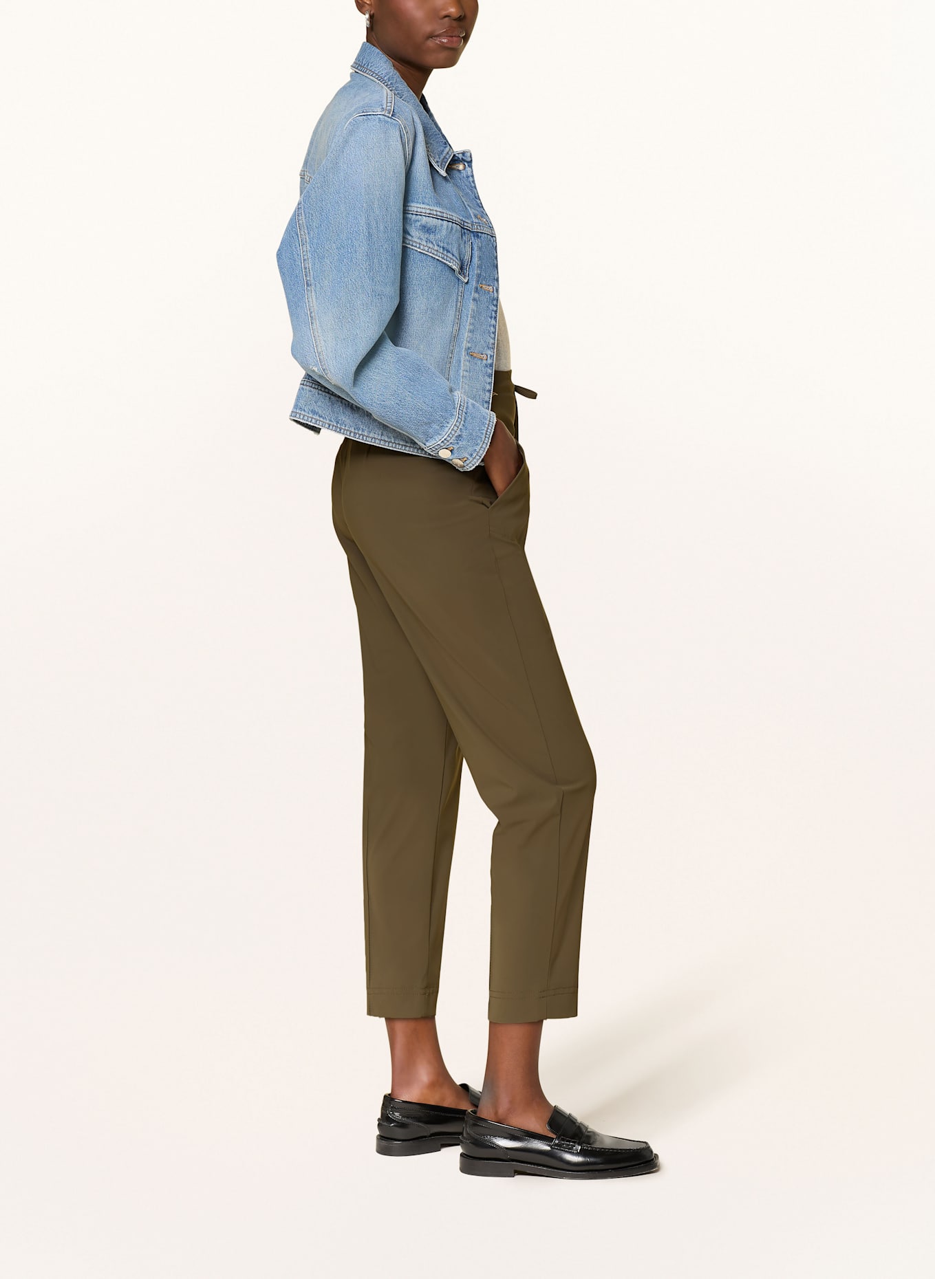 RAFFAELLO ROSSI Spodnie 7/8 AZRA z dżerseju: OLIWKOWY