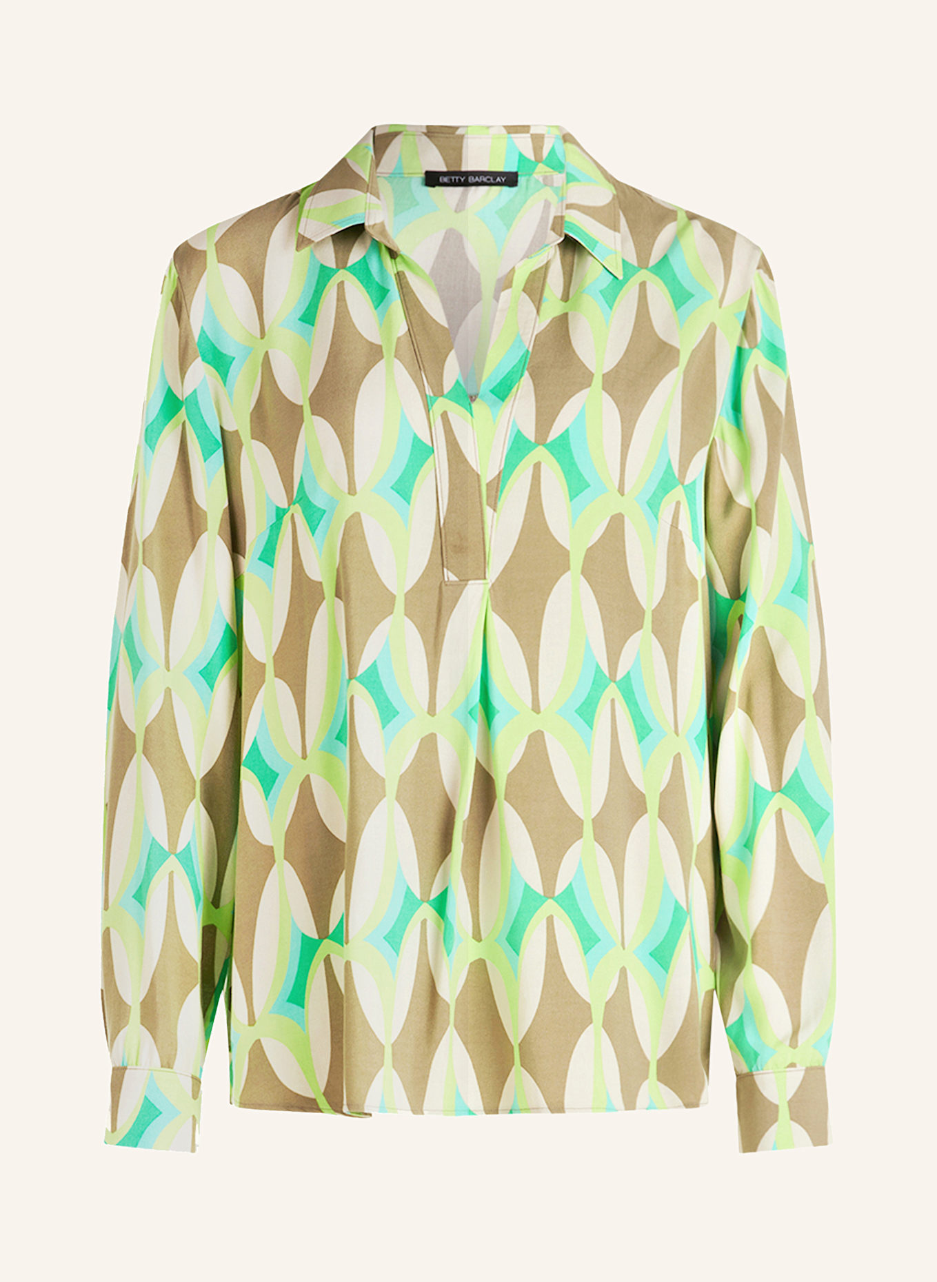 Betty Barclay Halenka: KHAKI / ČERNOŠEDÁ / SVĚTLE ZELENÁ