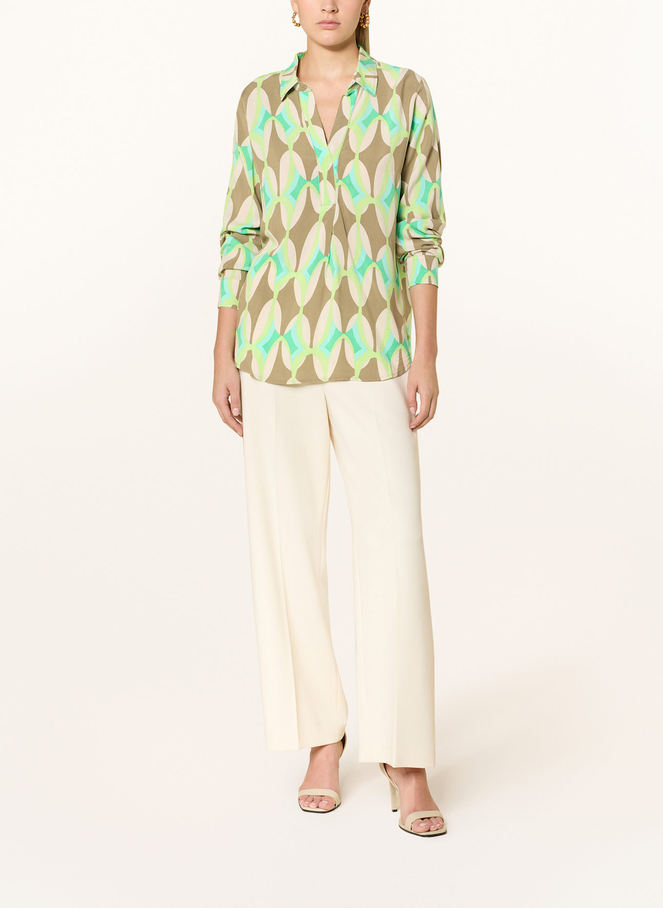 Betty Barclay Halenka: KHAKI / ČERNOŠEDÁ / SVĚTLE ZELENÁ