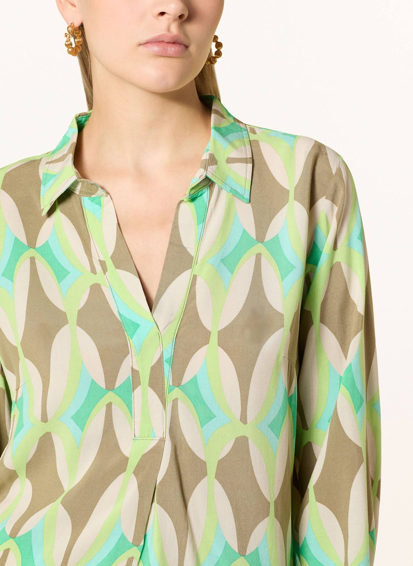 Betty Barclay Halenka: KHAKI / ČERNOŠEDÁ / SVĚTLE ZELENÁ