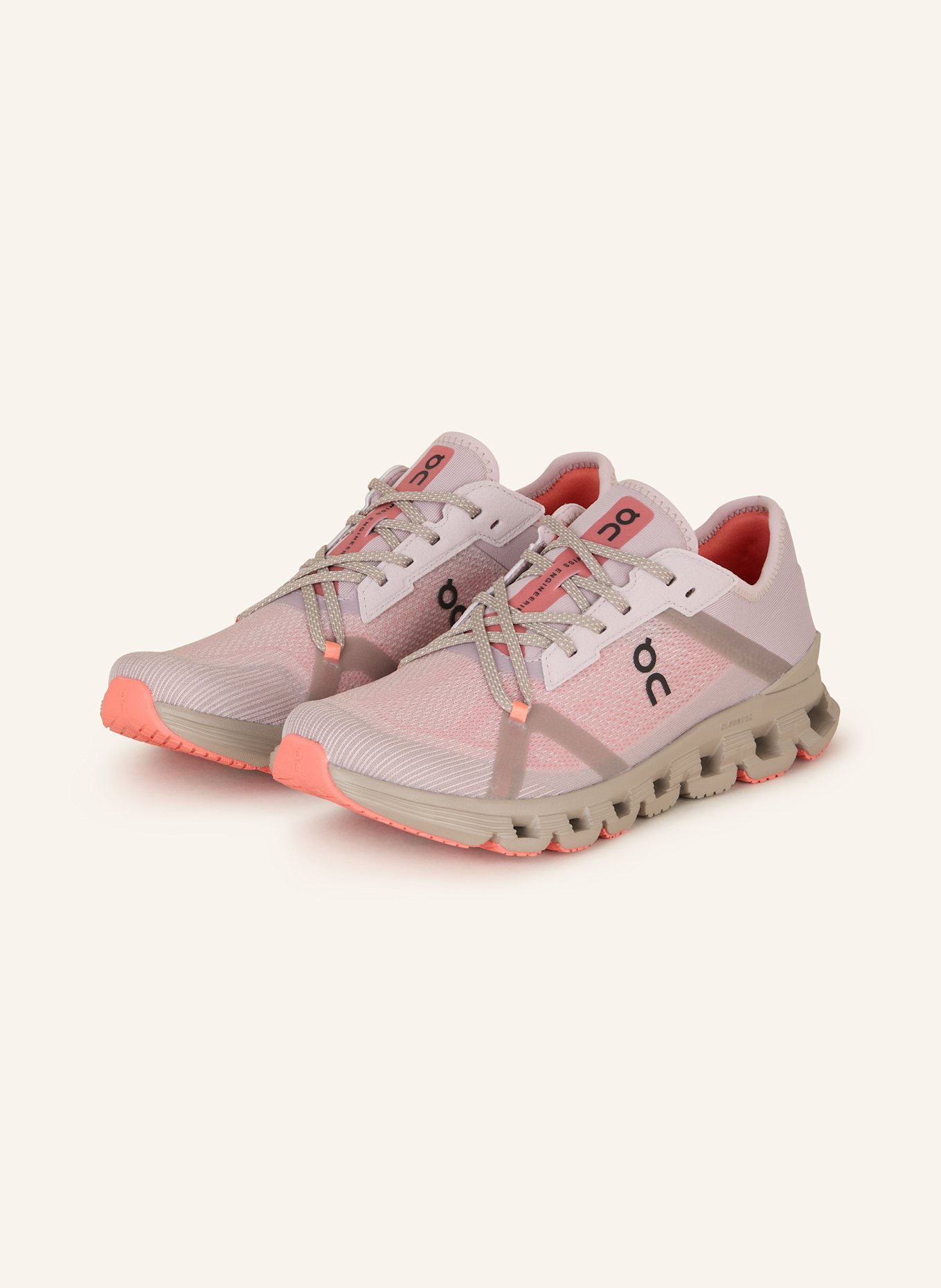 On Sneaker CLOUD X4 AD: ROSÉ / HELLORANGE