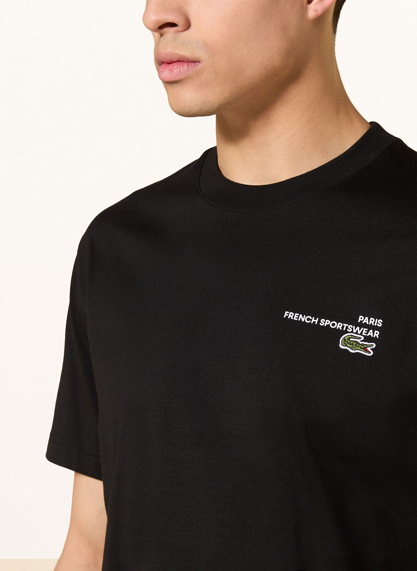 LACOSTE T-Shirt: SCHWARZ
