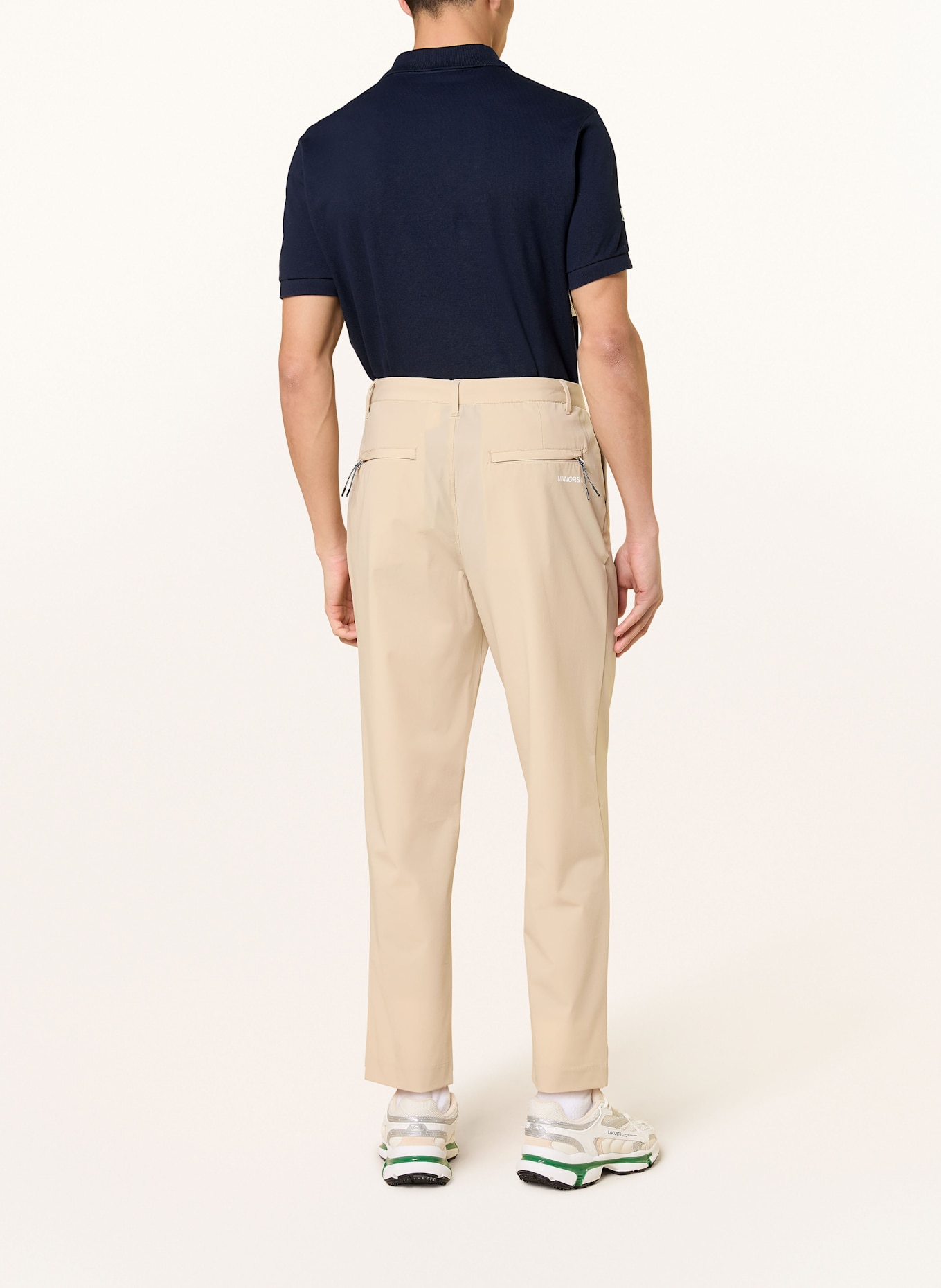 LACOSTE Piqué-Poloshirt Classic Fit: DUNKELBLAU / CREME