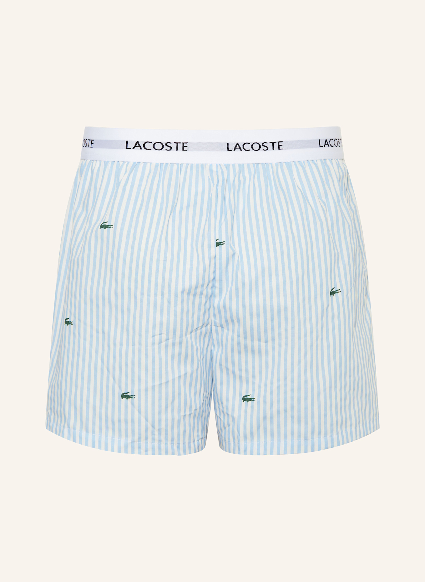 LACOSTE 3-pack boxer shorts: DARK BLUE / LIGHT BLUE / DARK GREEN