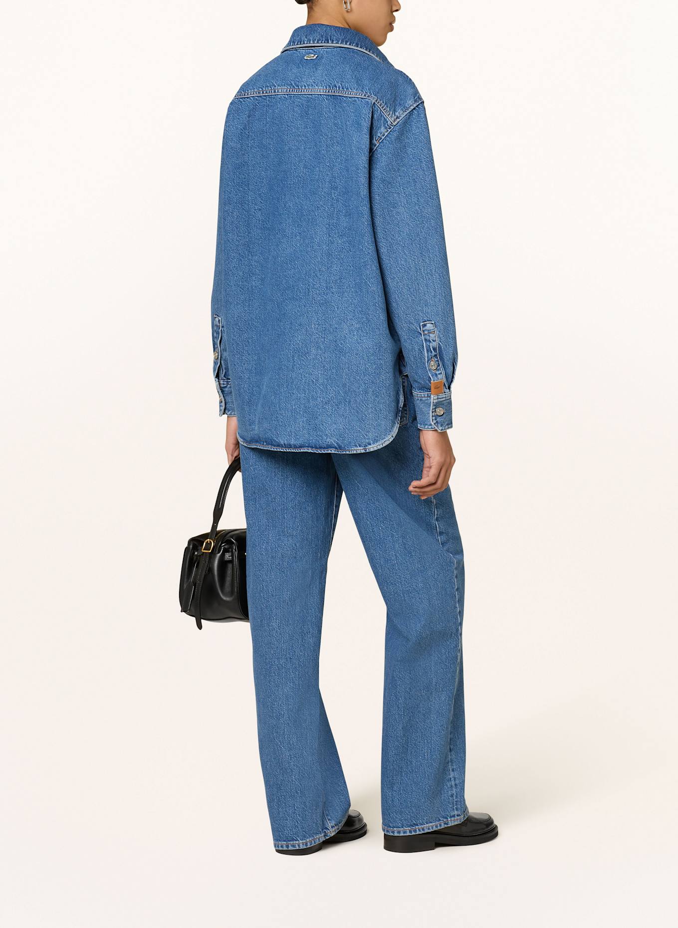LACOSTE Wide Leg Jeans: 36L MEDIUM BLUE