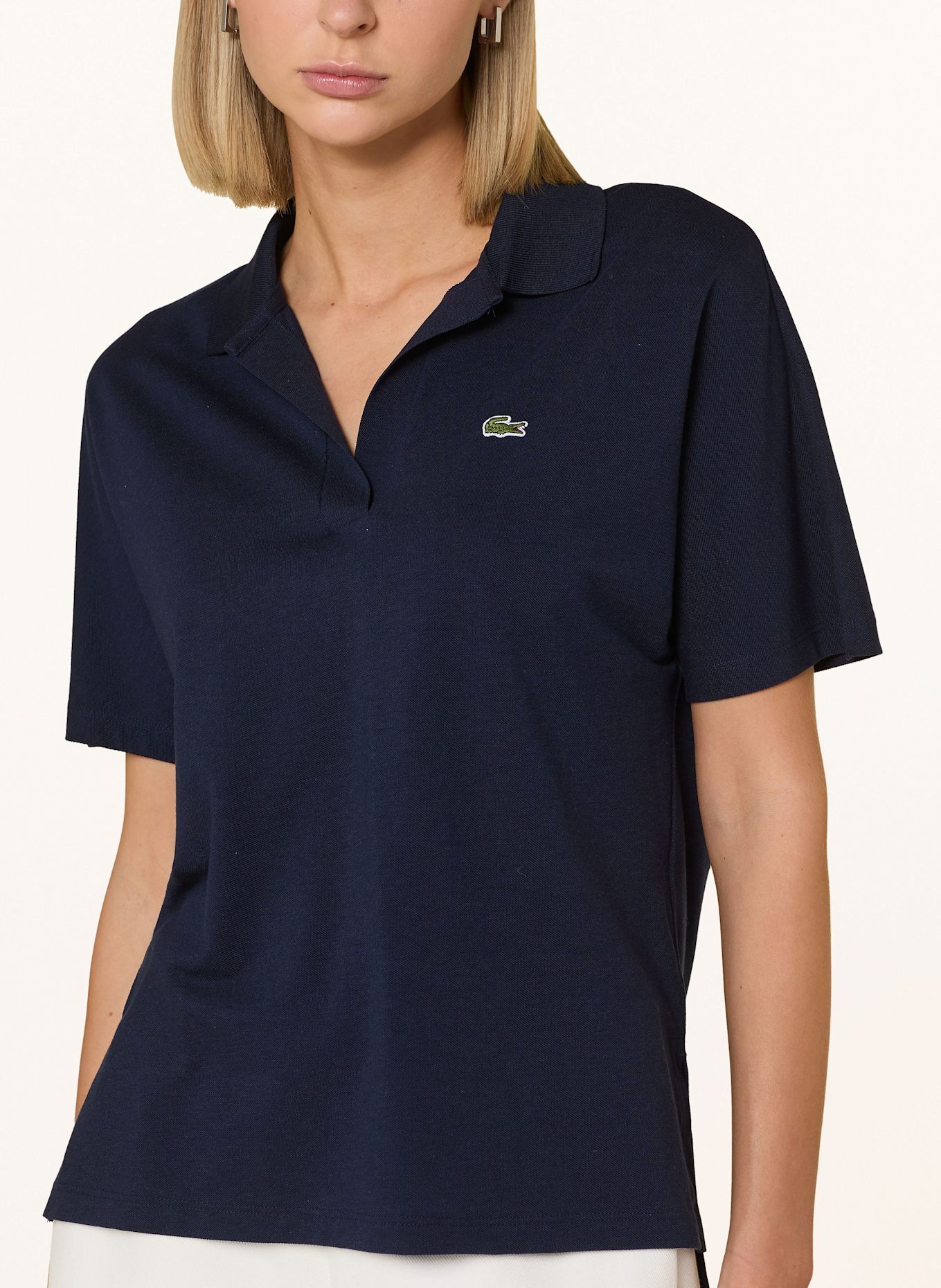 LACOSTE Piqué-Poloshirt: DUNKELBLAU