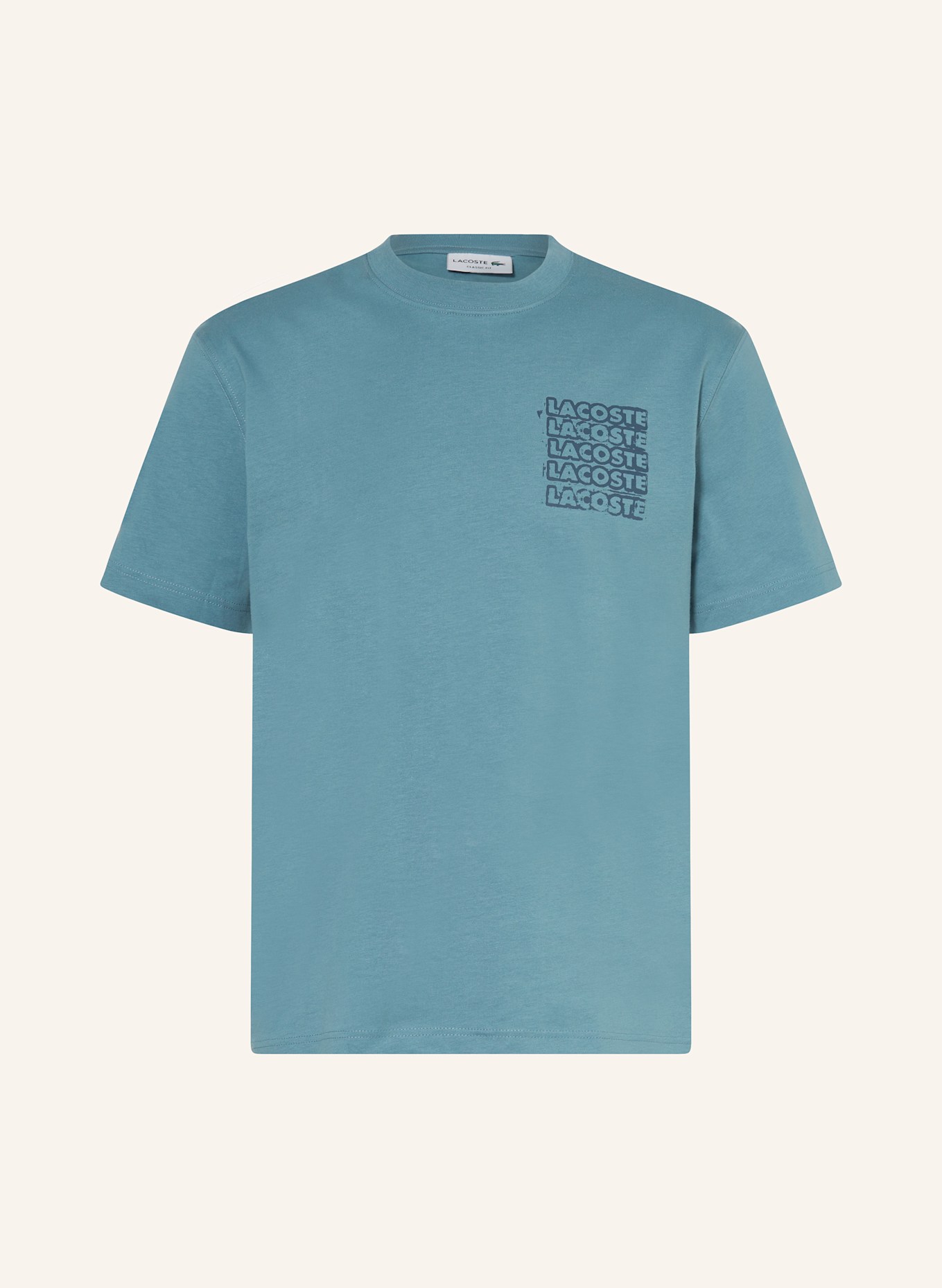 LACOSTE T-Shirt: BLAU/ DUNKELBLAU