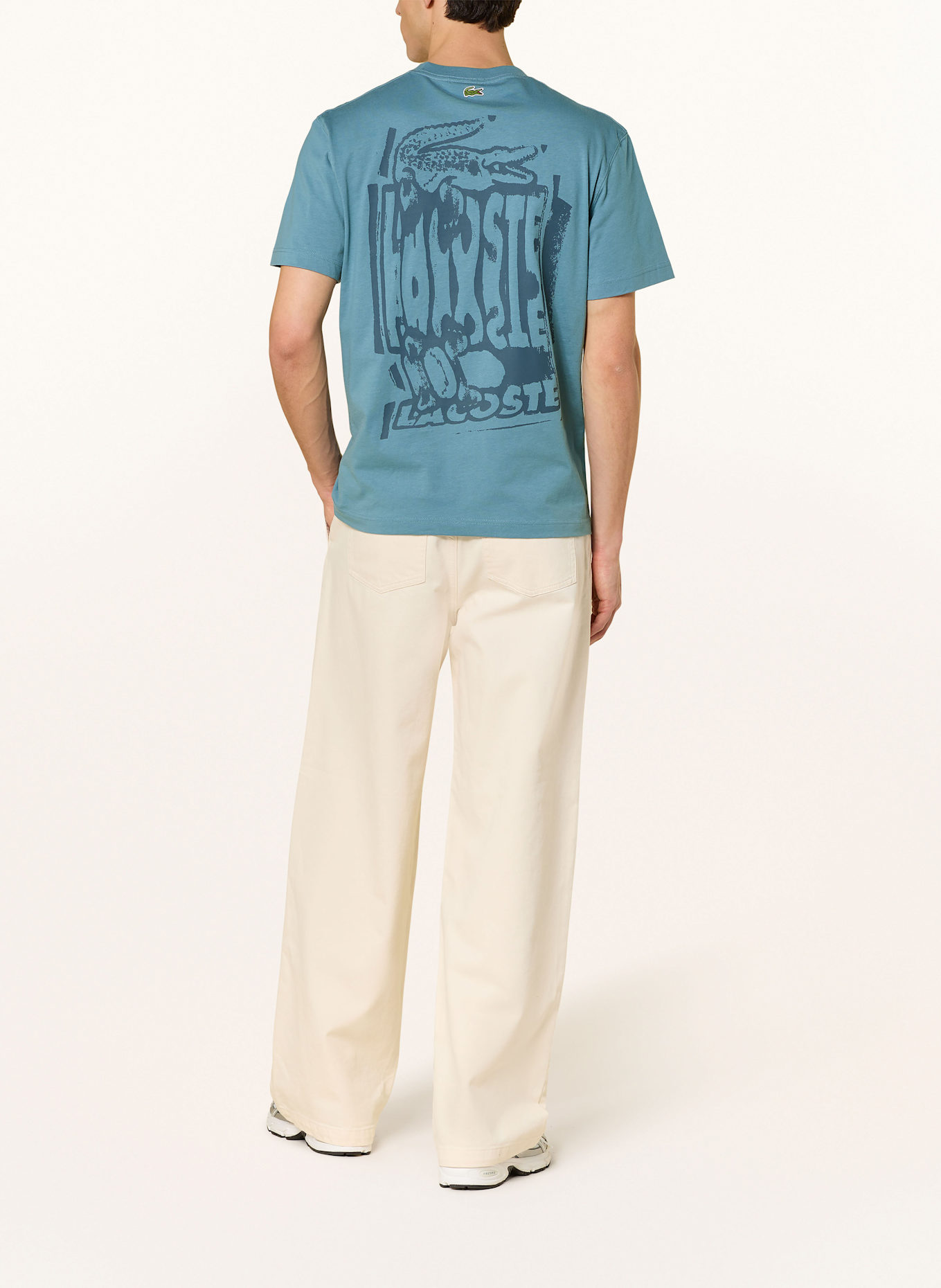 LACOSTE T-Shirt: BLAU/ DUNKELBLAU