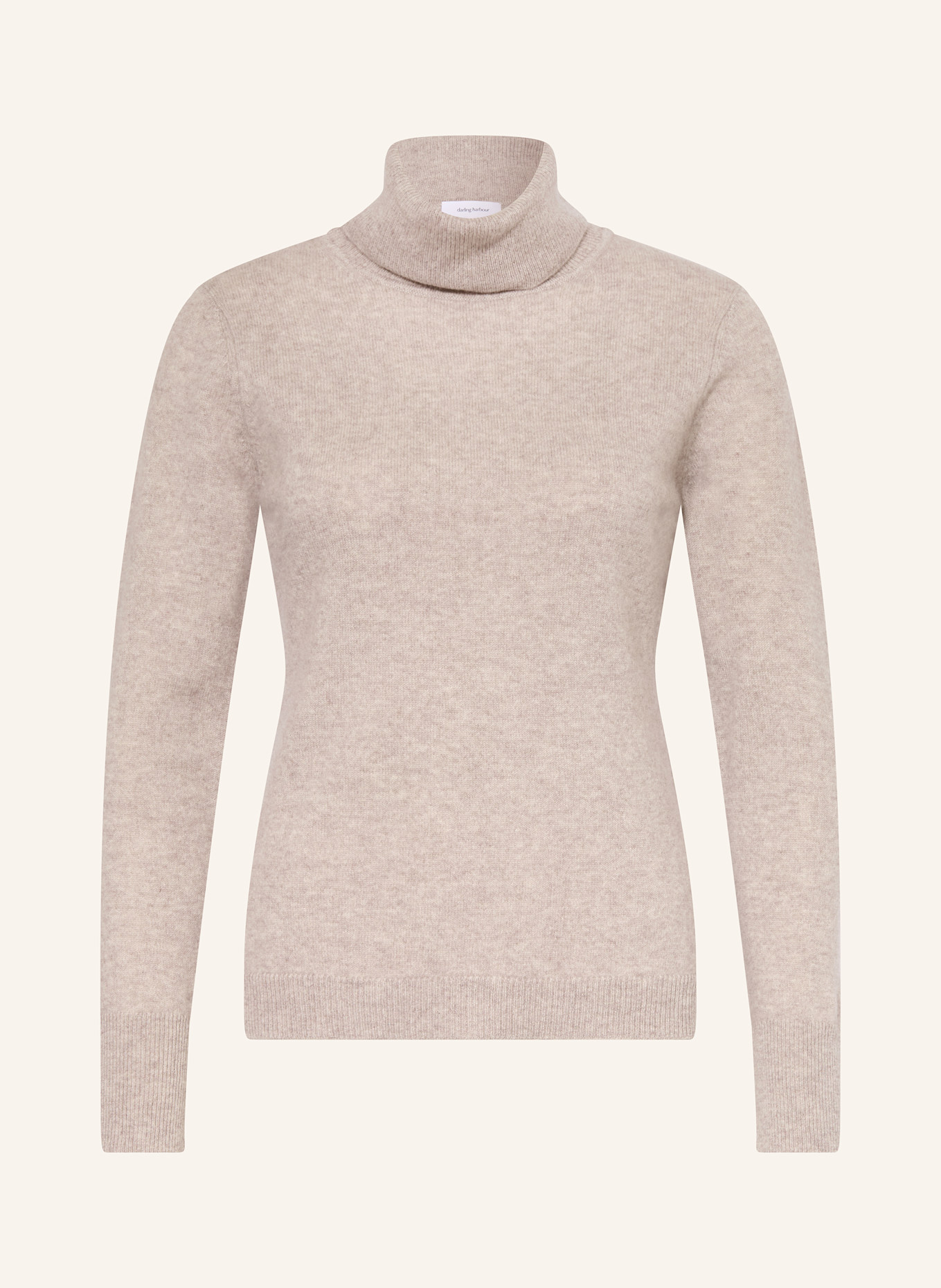 darling harbour Rollkragenpullover aus Cashmere: helltaupe melange