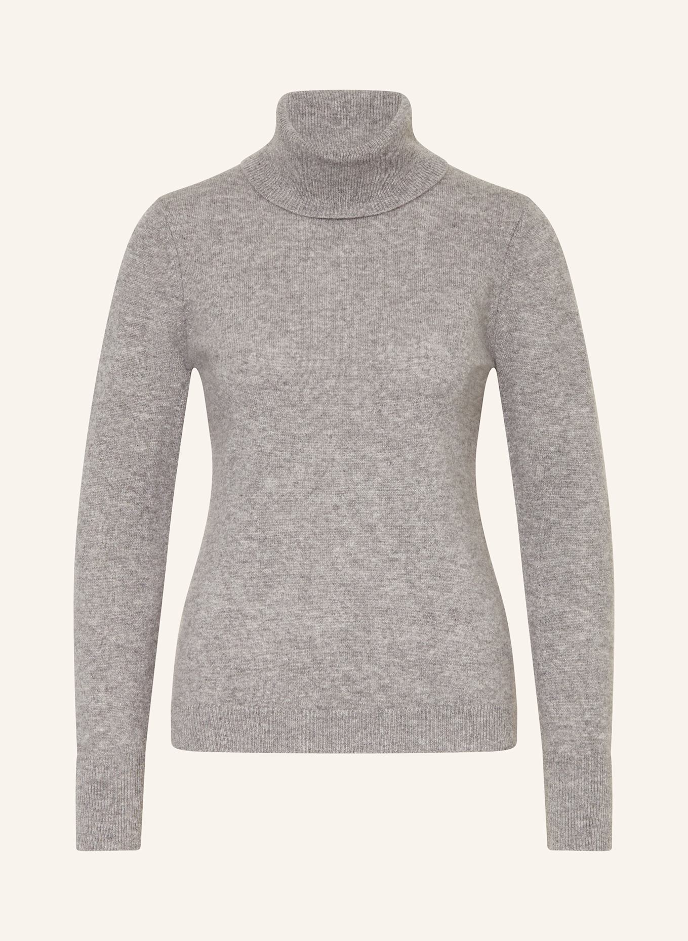 darling harbour Rollkragenpullover aus Cashmere: GRAU MELANGE