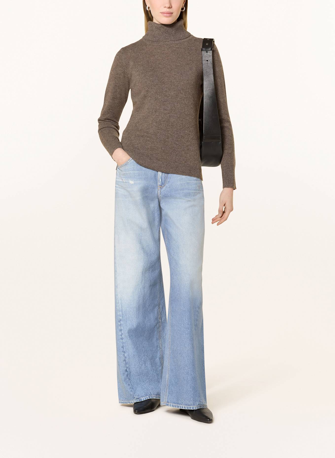 darling harbour Rollkragenpullover aus Cashmere: TRÜFFEL MELANGE