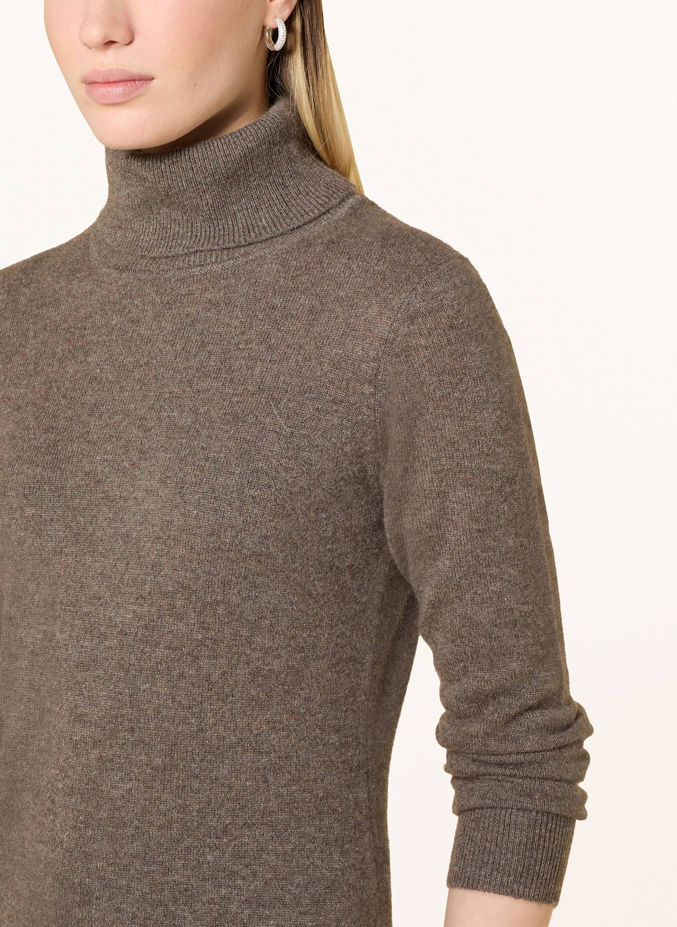 darling harbour Rollkragenpullover aus Cashmere: TRÜFFEL MELANGE