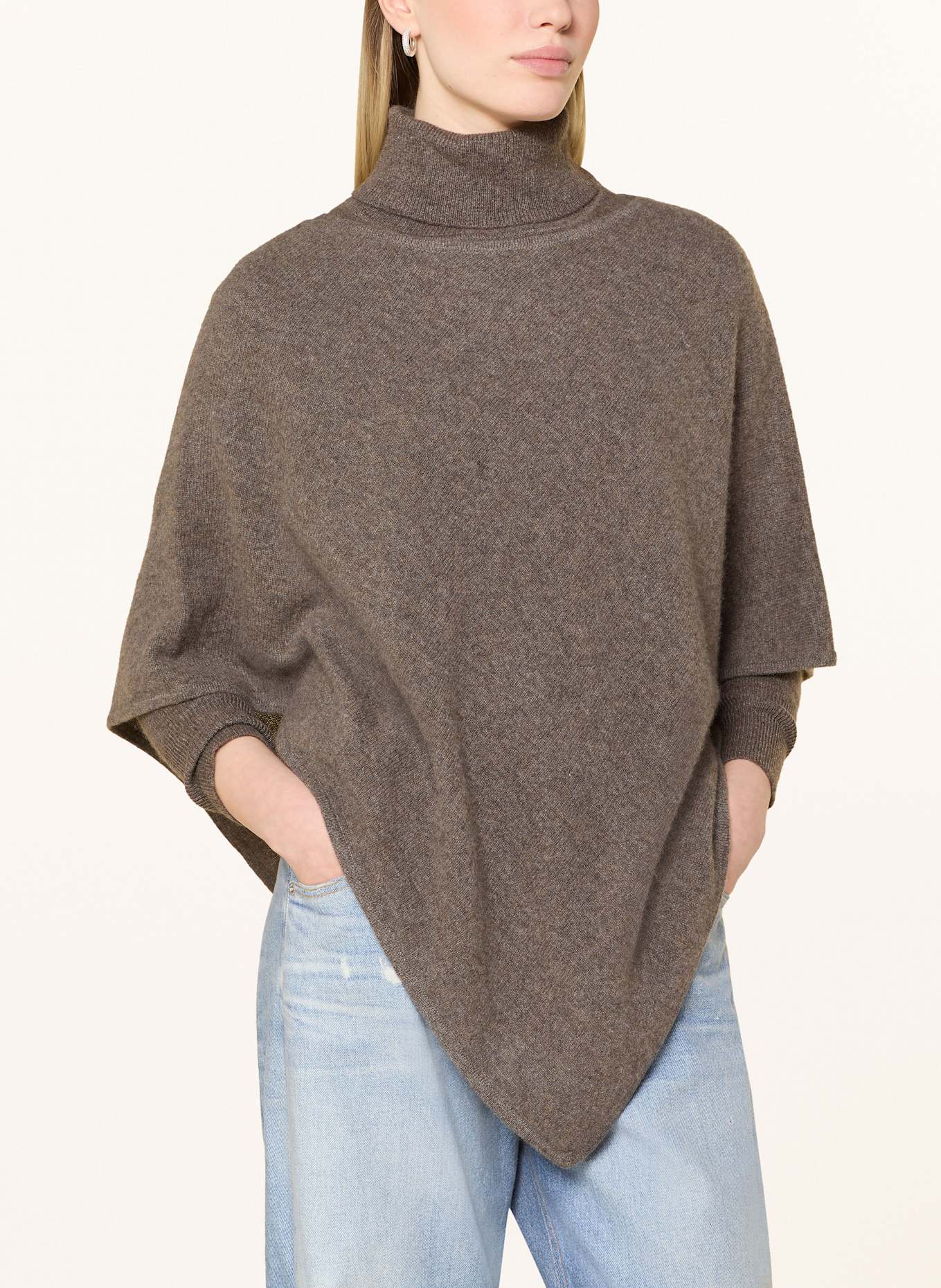 darling harbour Rollkragenpullover aus Cashmere: TRÜFFEL MELANGE