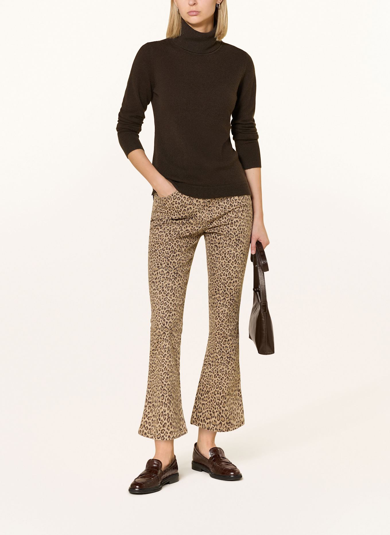 darling harbour Rollkragenpullover aus Cashmere: DUNKELBRAUN