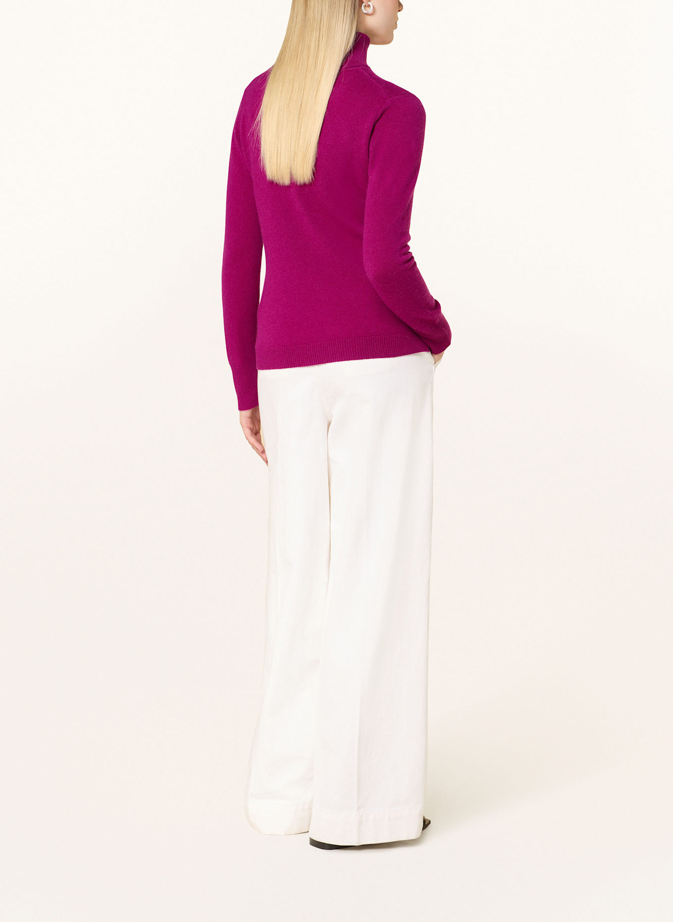 darling harbour Rollkragenpullover aus Cashmere: FUCHSIA