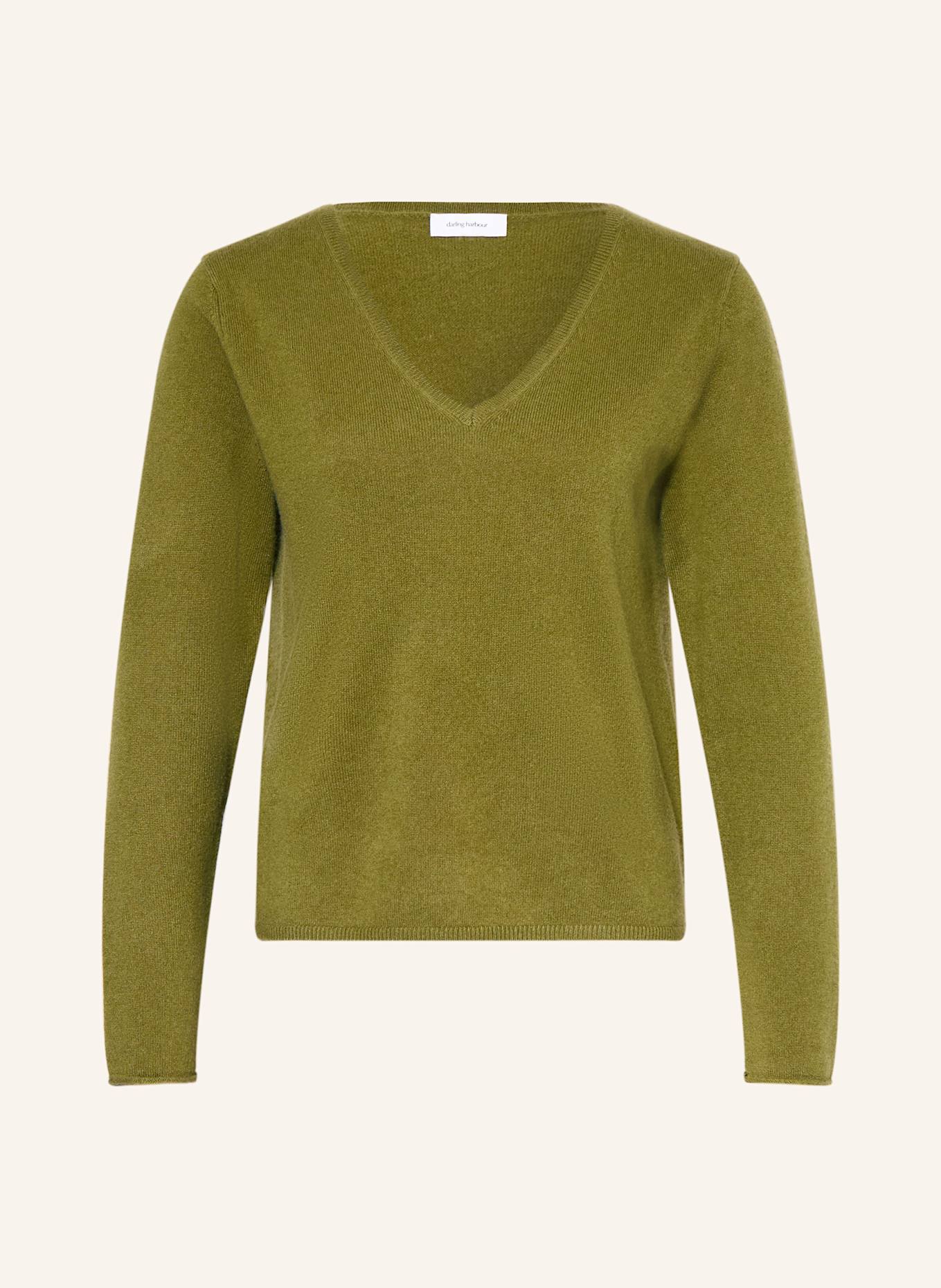 darling harbour Cashmere-Pullover: lodengrün