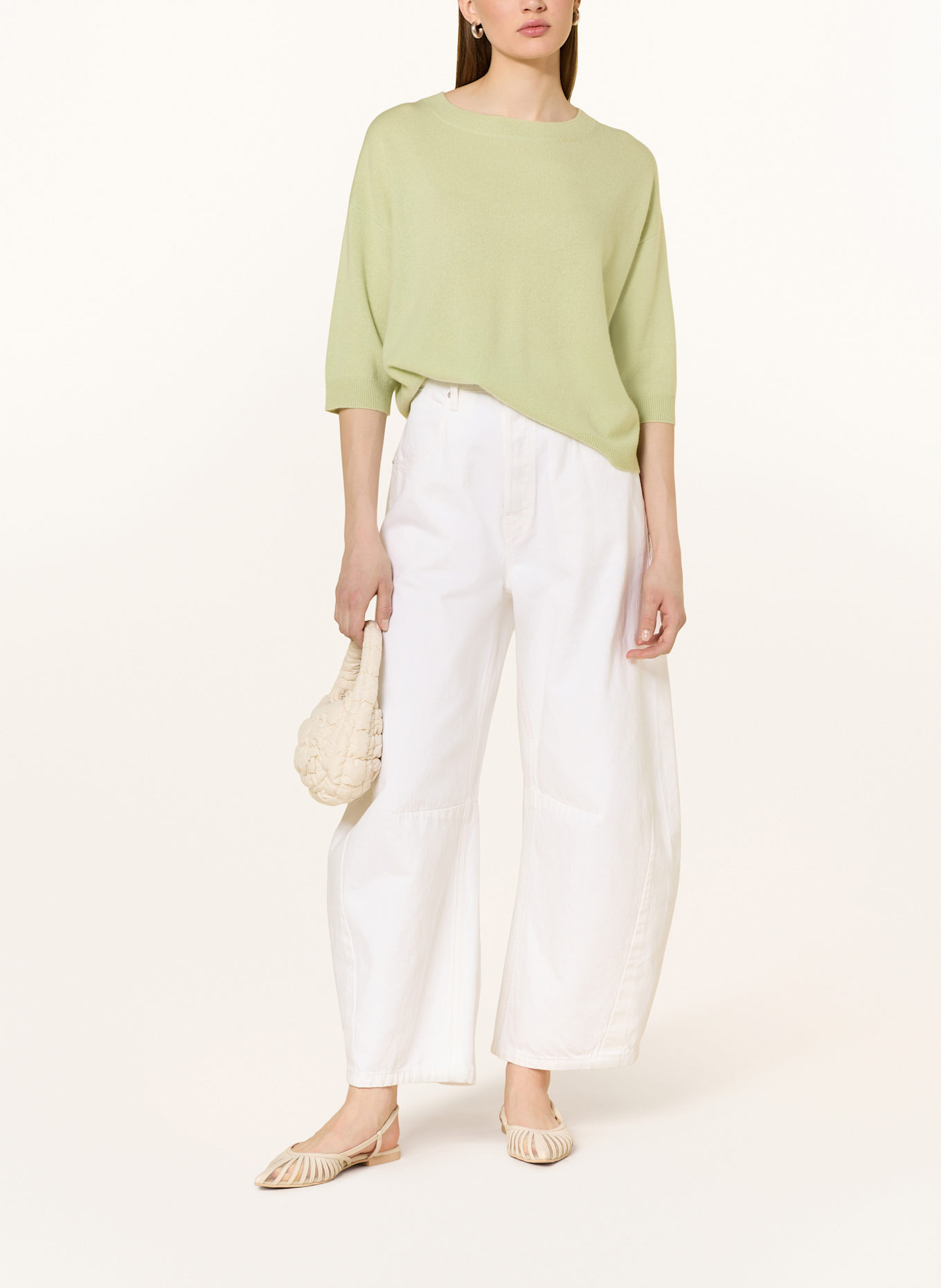 darling harbour Cashmere-Pullover mit 3/4-Arm: lindgrün