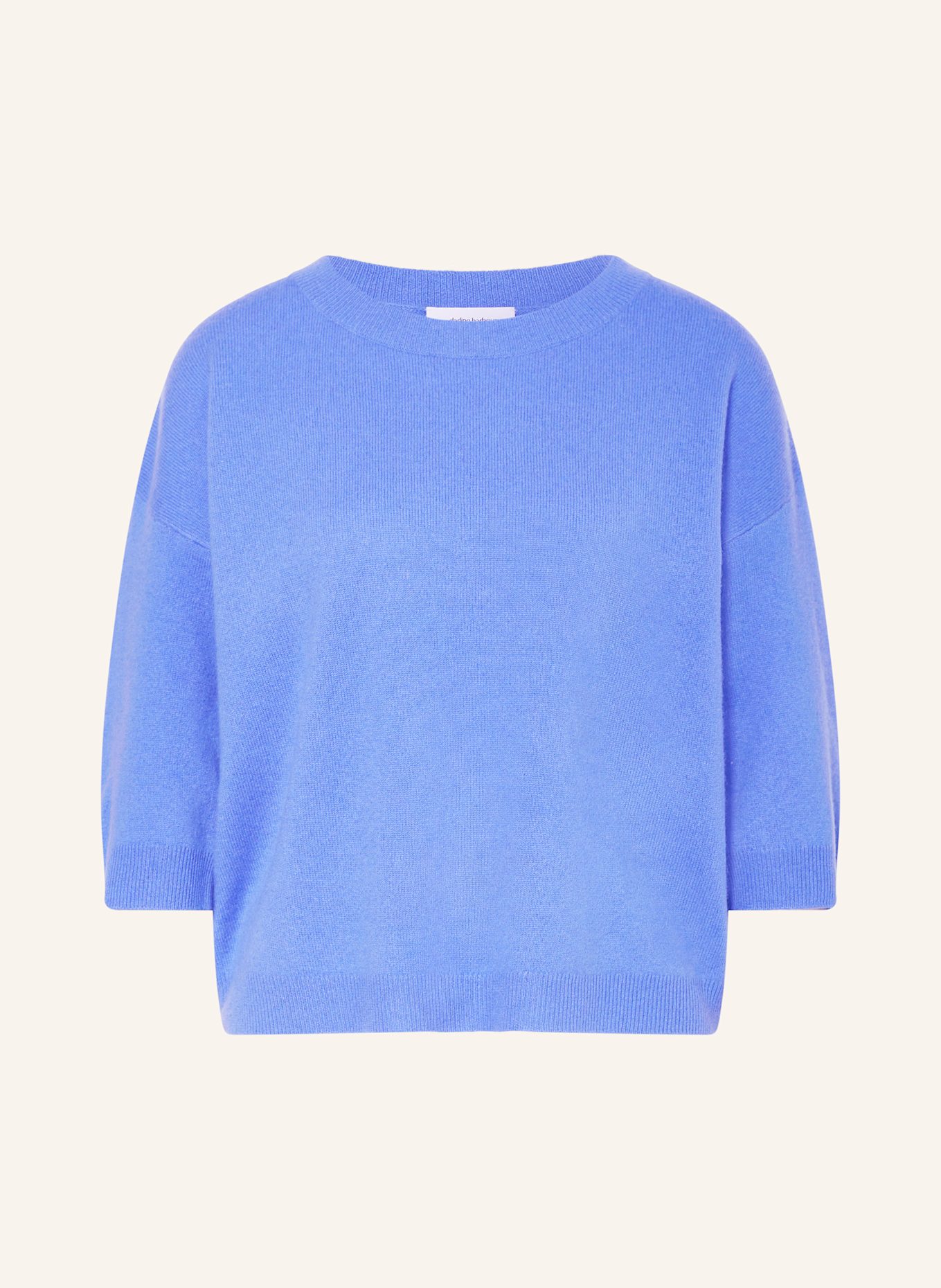 darling harbour Cashmere-Pullover mit 3/4-Arm: HELLBLAU