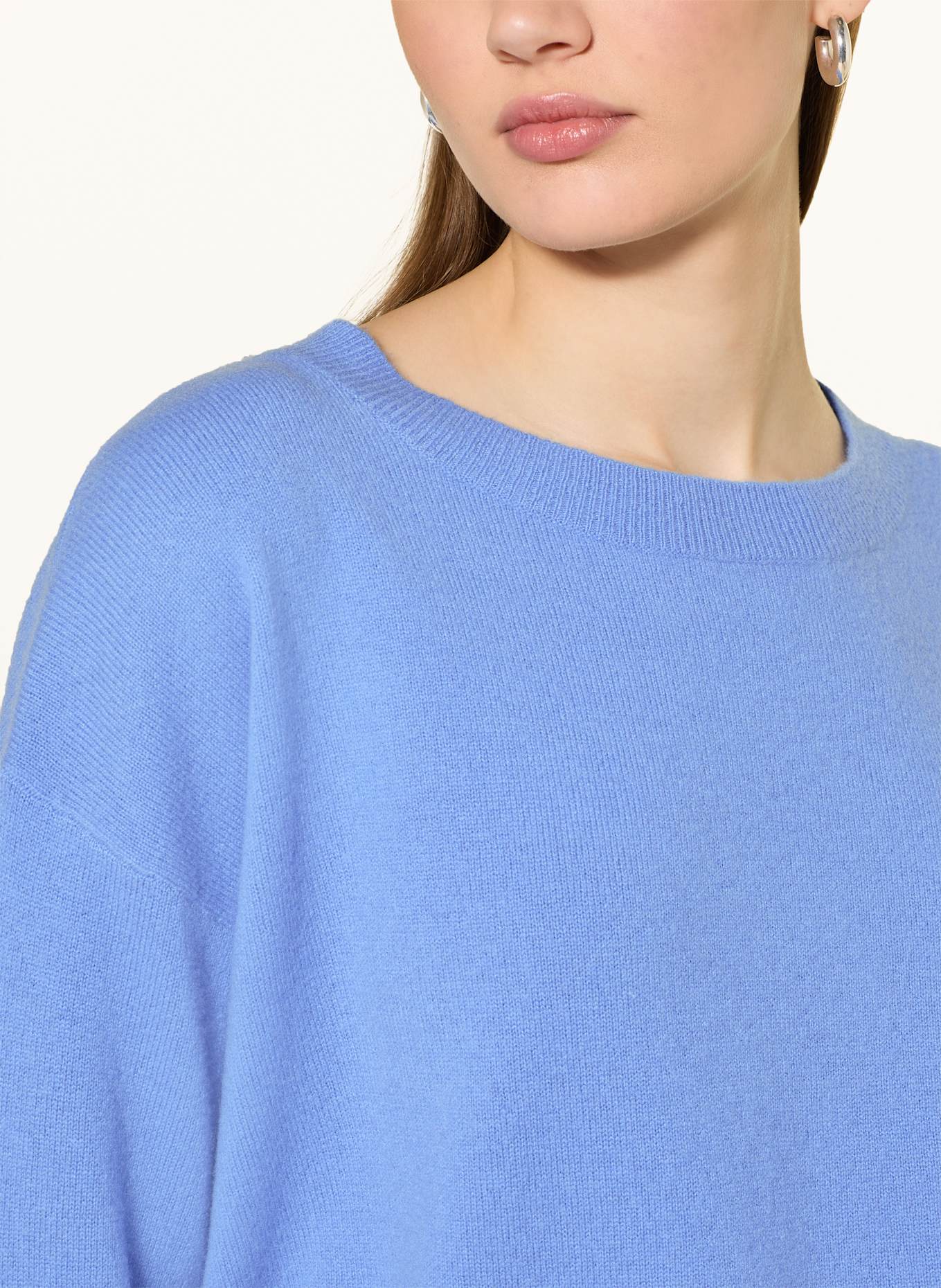 darling harbour Cashmere-Pullover mit 3/4-Arm: HELLBLAU