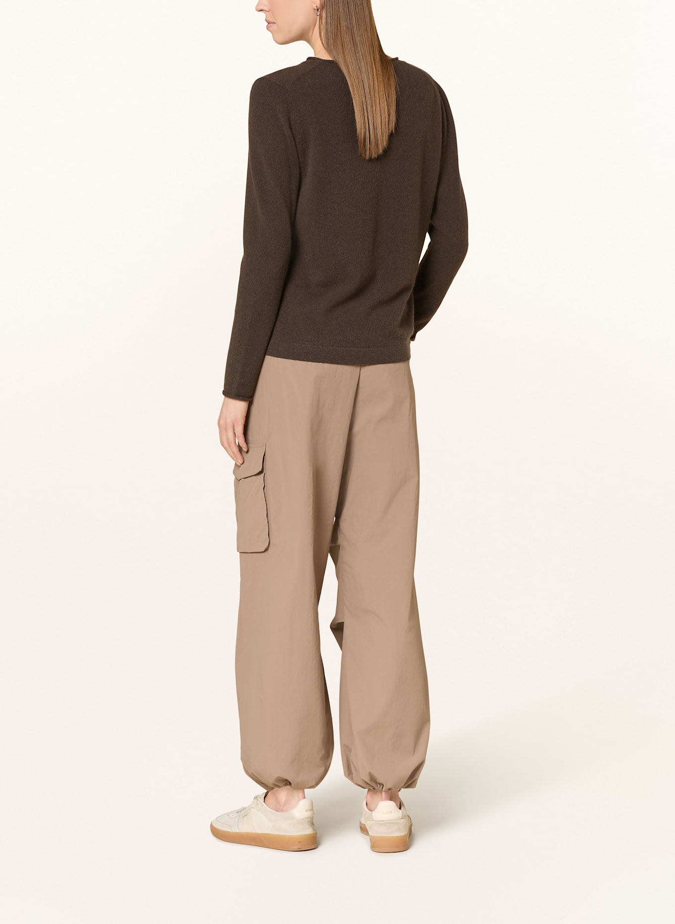 darling harbour Cashmere-Pullover: DUNKELBRAUN