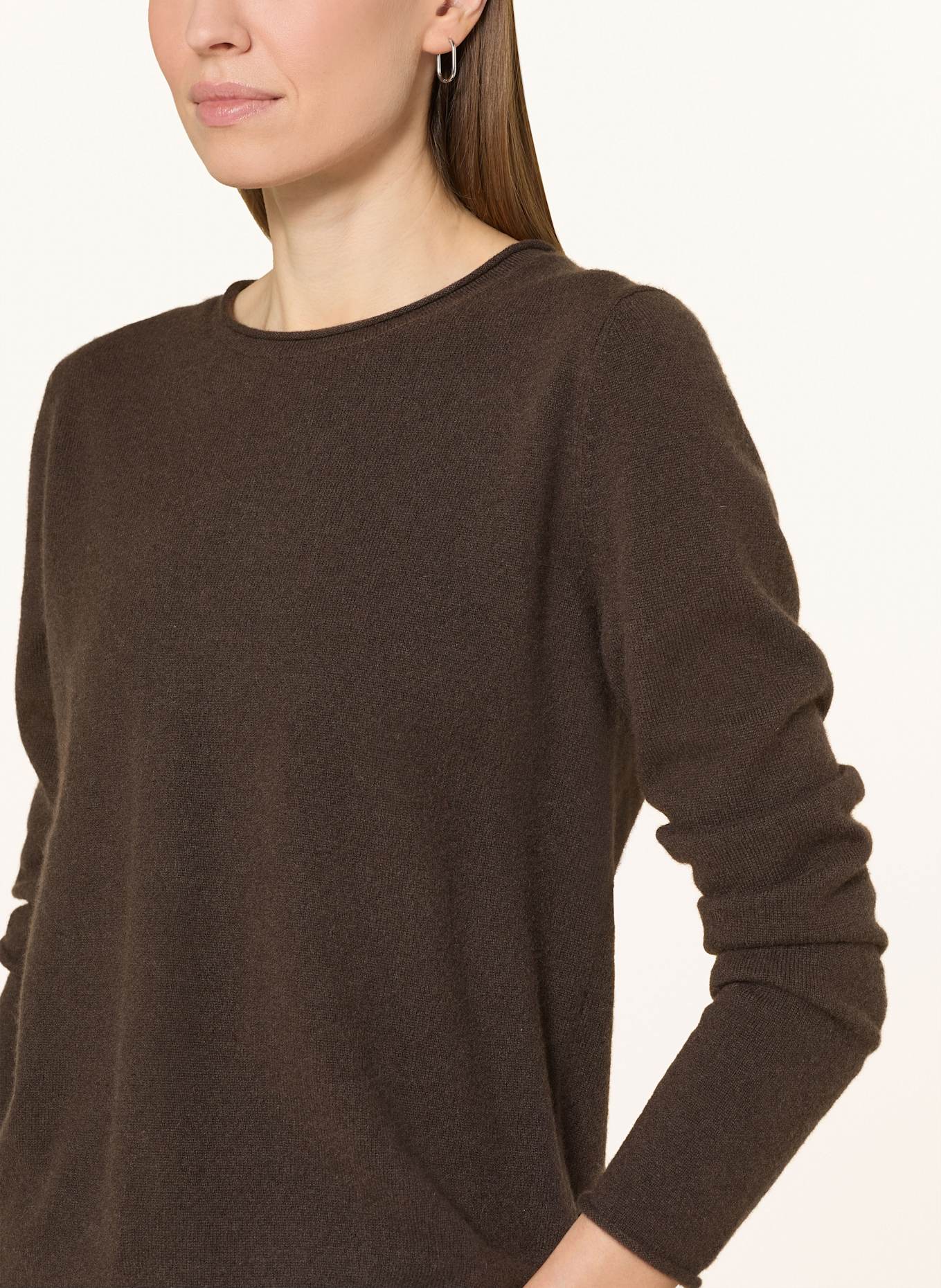 darling harbour Cashmere-Pullover: DUNKELBRAUN