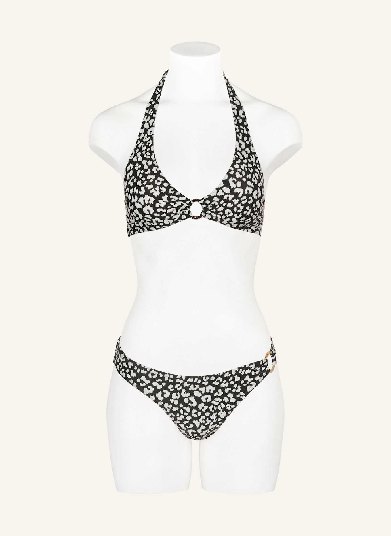 darling harbour Neckholder-Bikini-Top: 17 SCHWARZWEISS